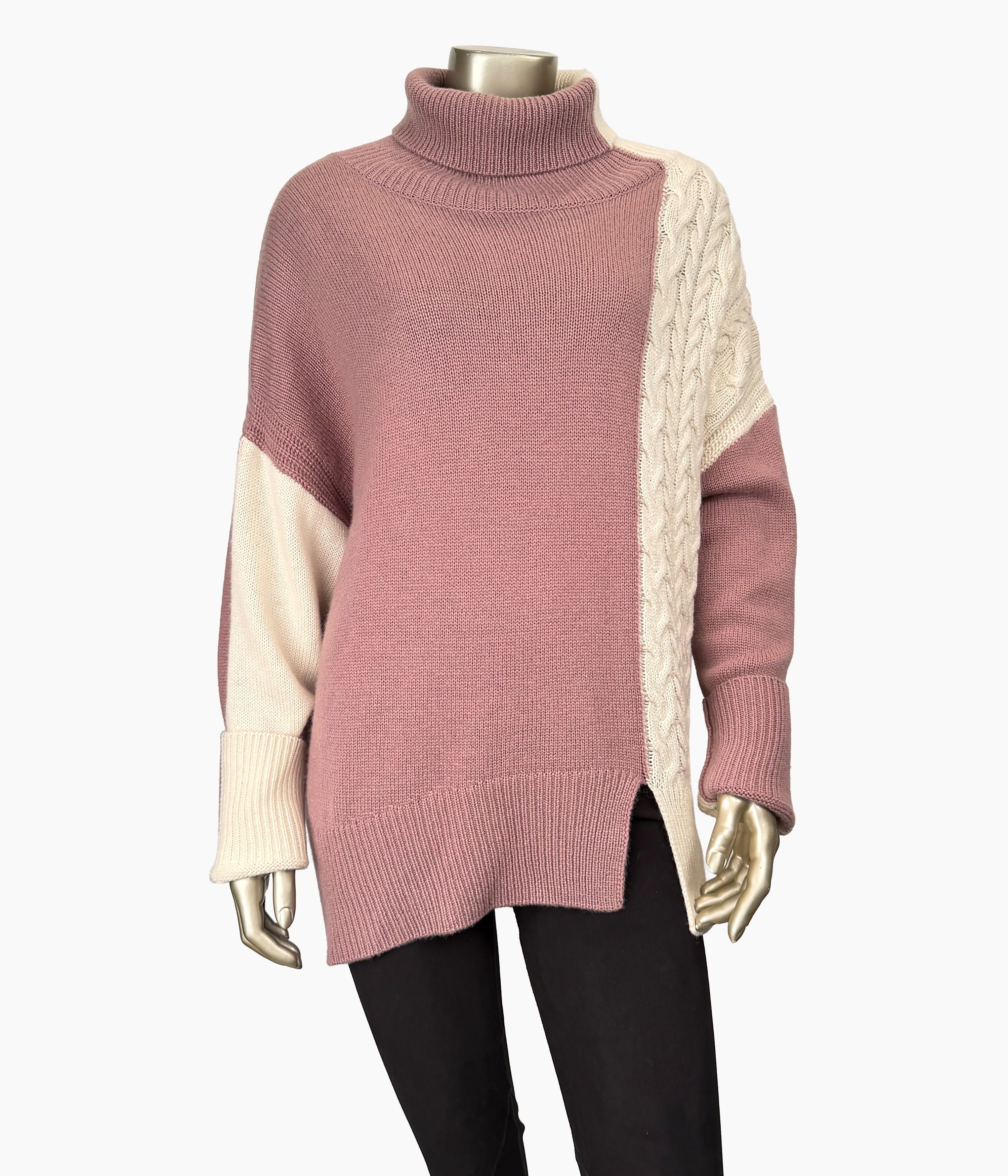 Cable Knit Roll Neck: Size: 12