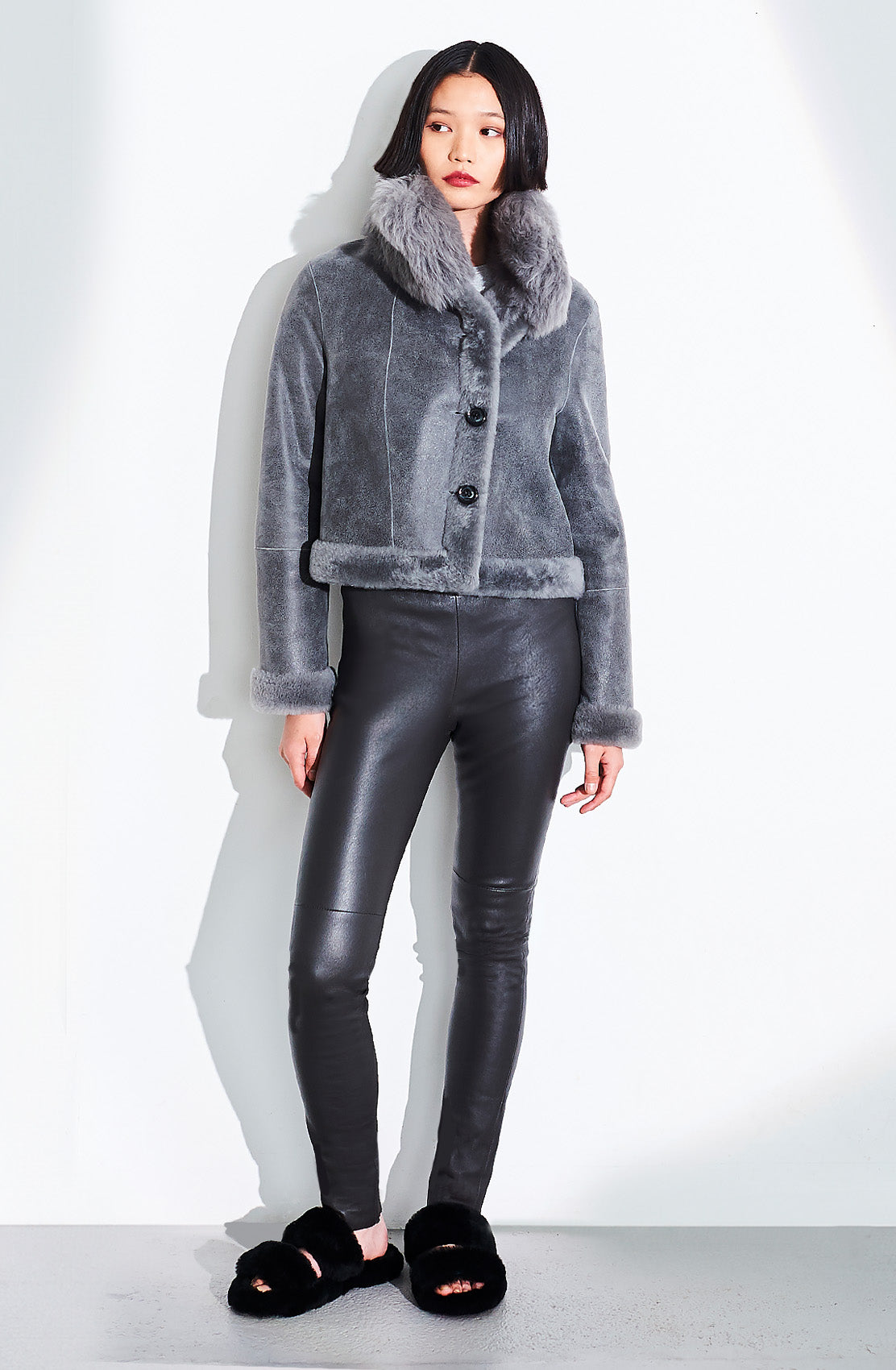 Rev Cropped Button Biker