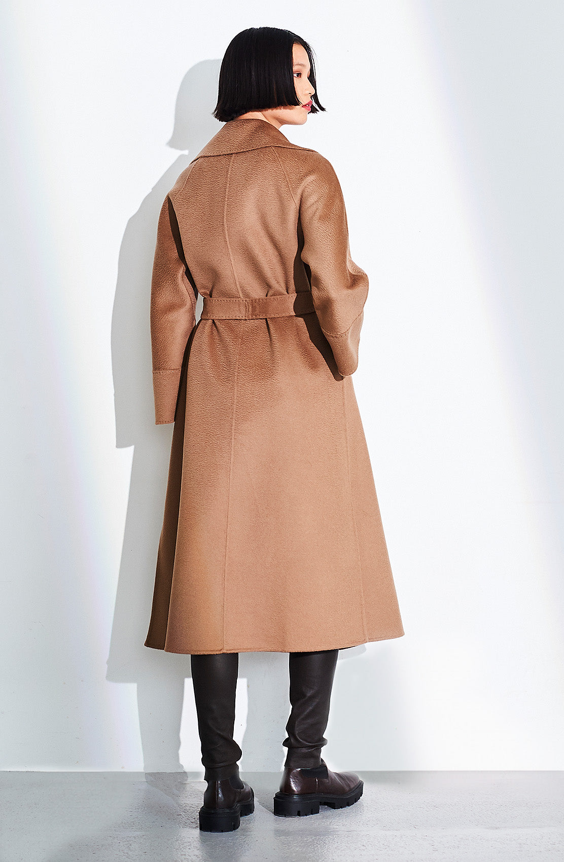 100% Wool Belted Coat. Size: 10 Only