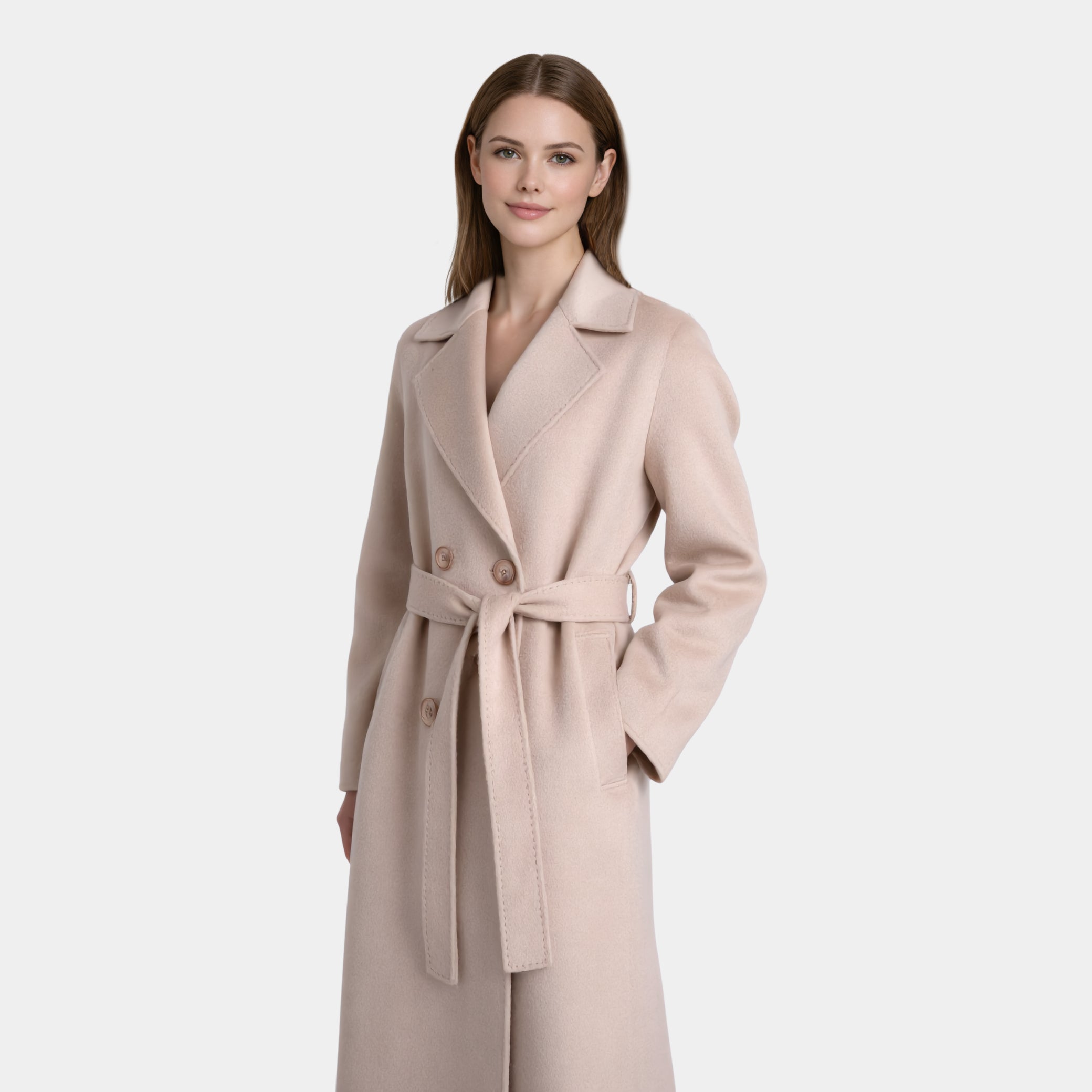 Outlet: Tie Belt Trench Coat Cream: Size 10