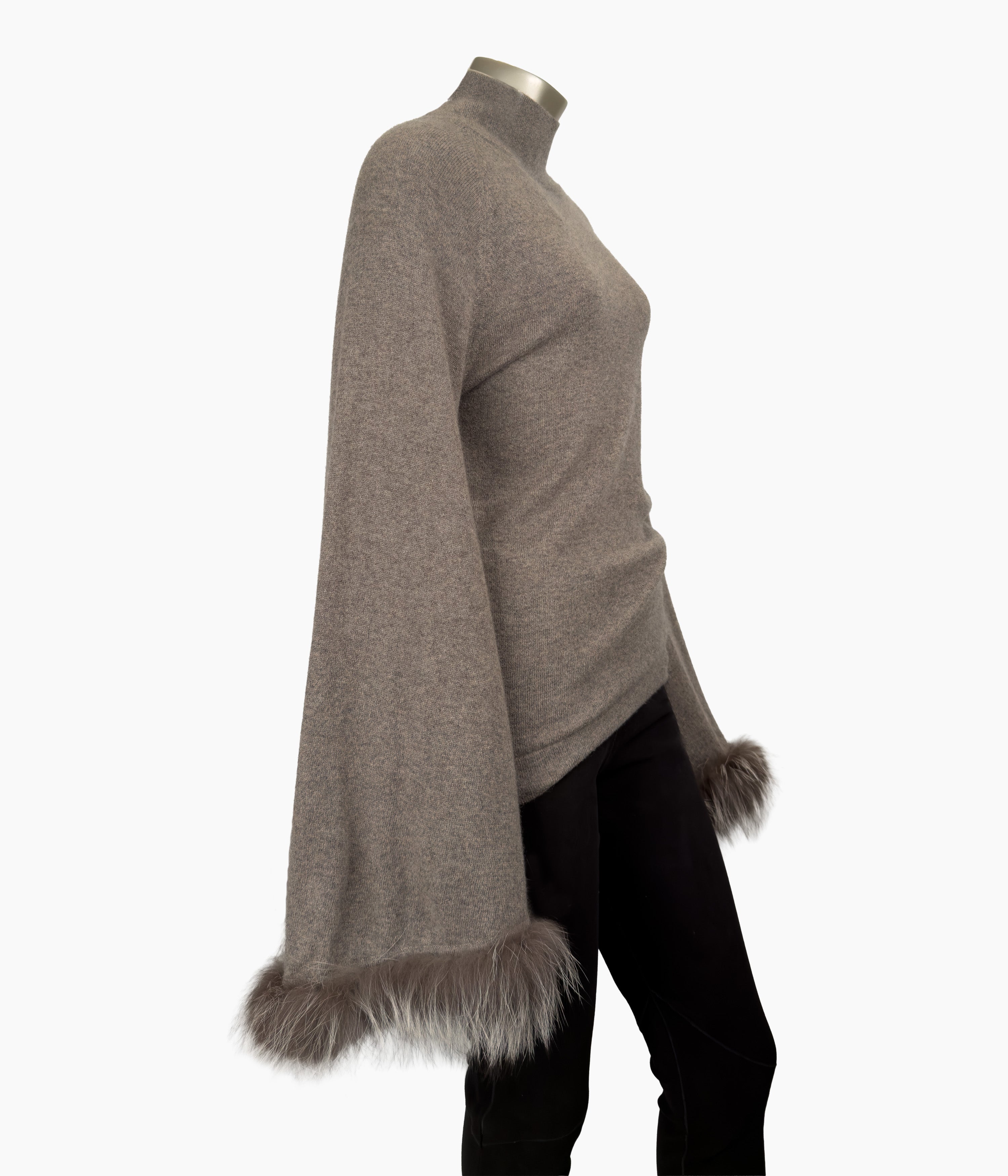 Outlet Fur Trim Jumper: Size 12