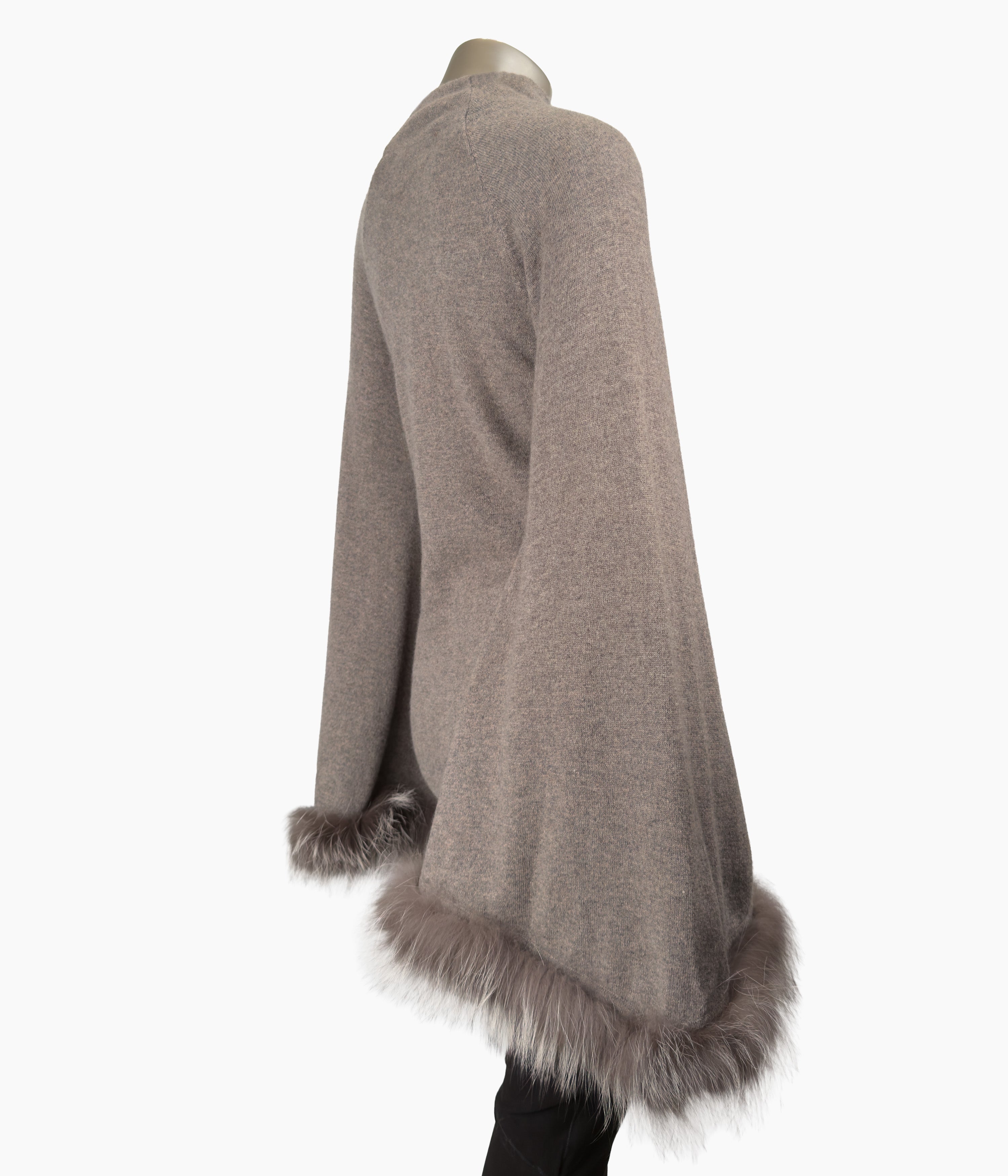 Outlet Fur Trim Jumper: Size 12