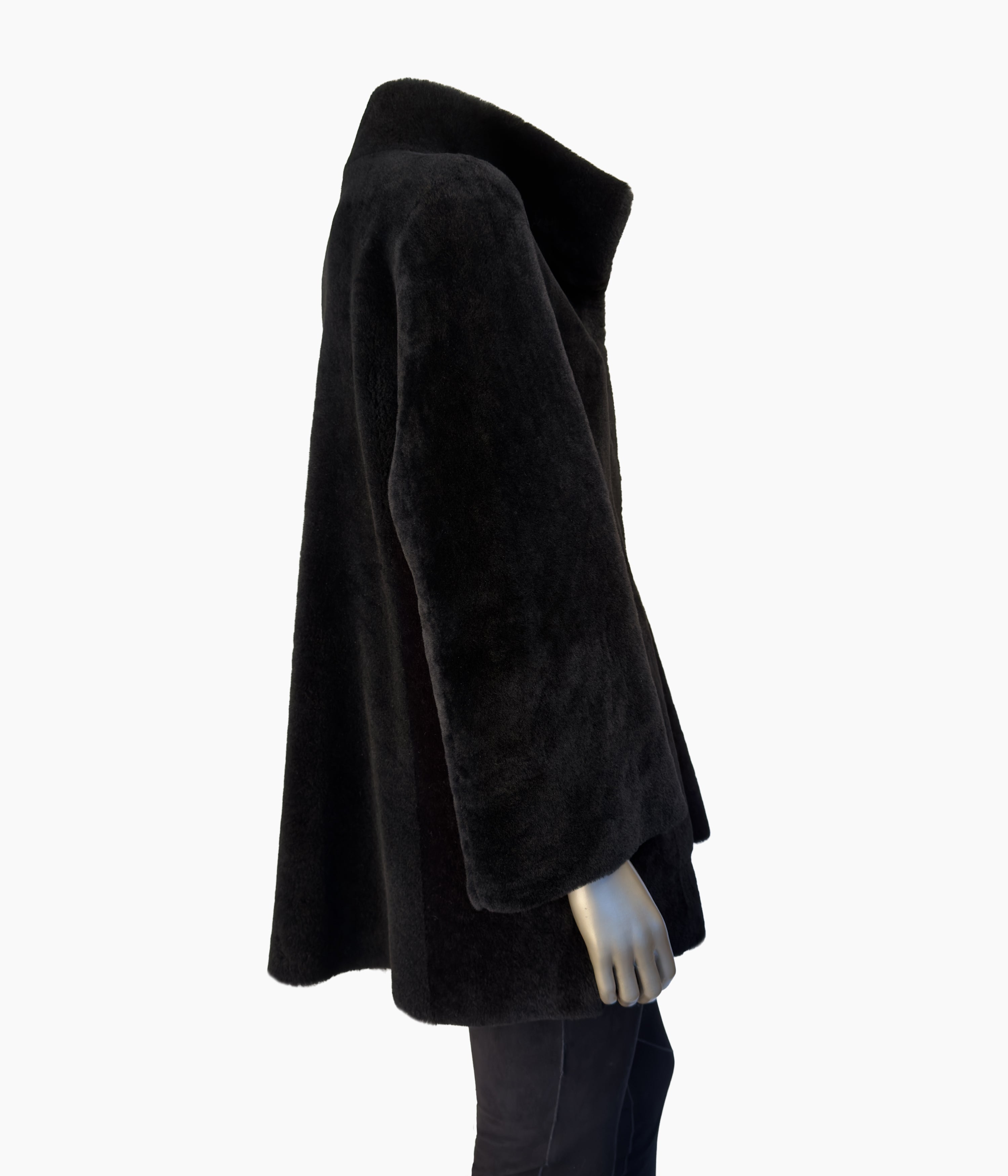 Reversible Shearling Boxy Coat Size:10