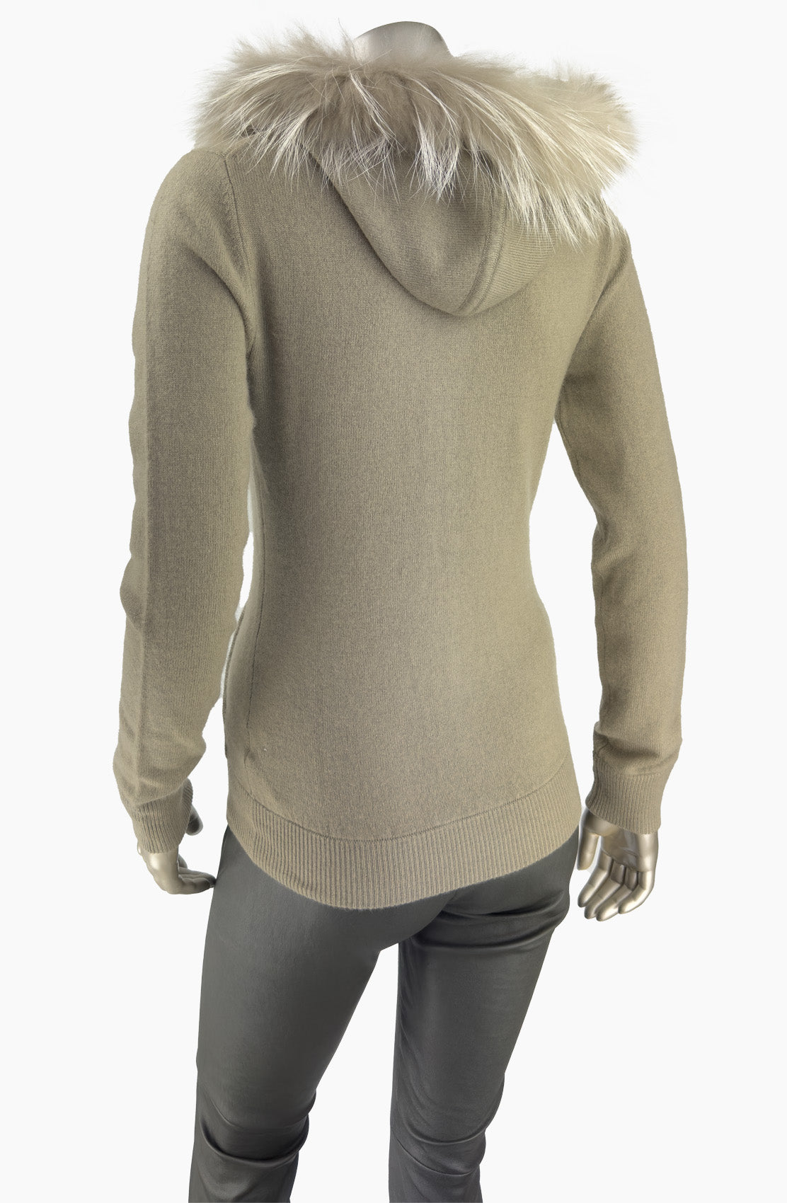 Outlet: Hooded Fur Fitted Cardi: Size 8/10