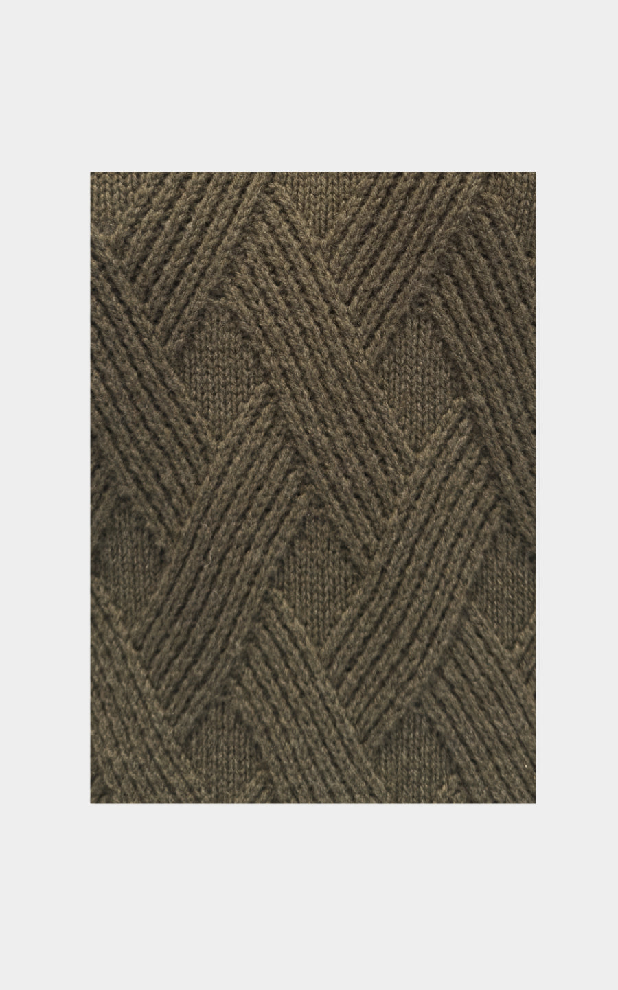 Outlet: Short Lattice Knit Jumper Khaki