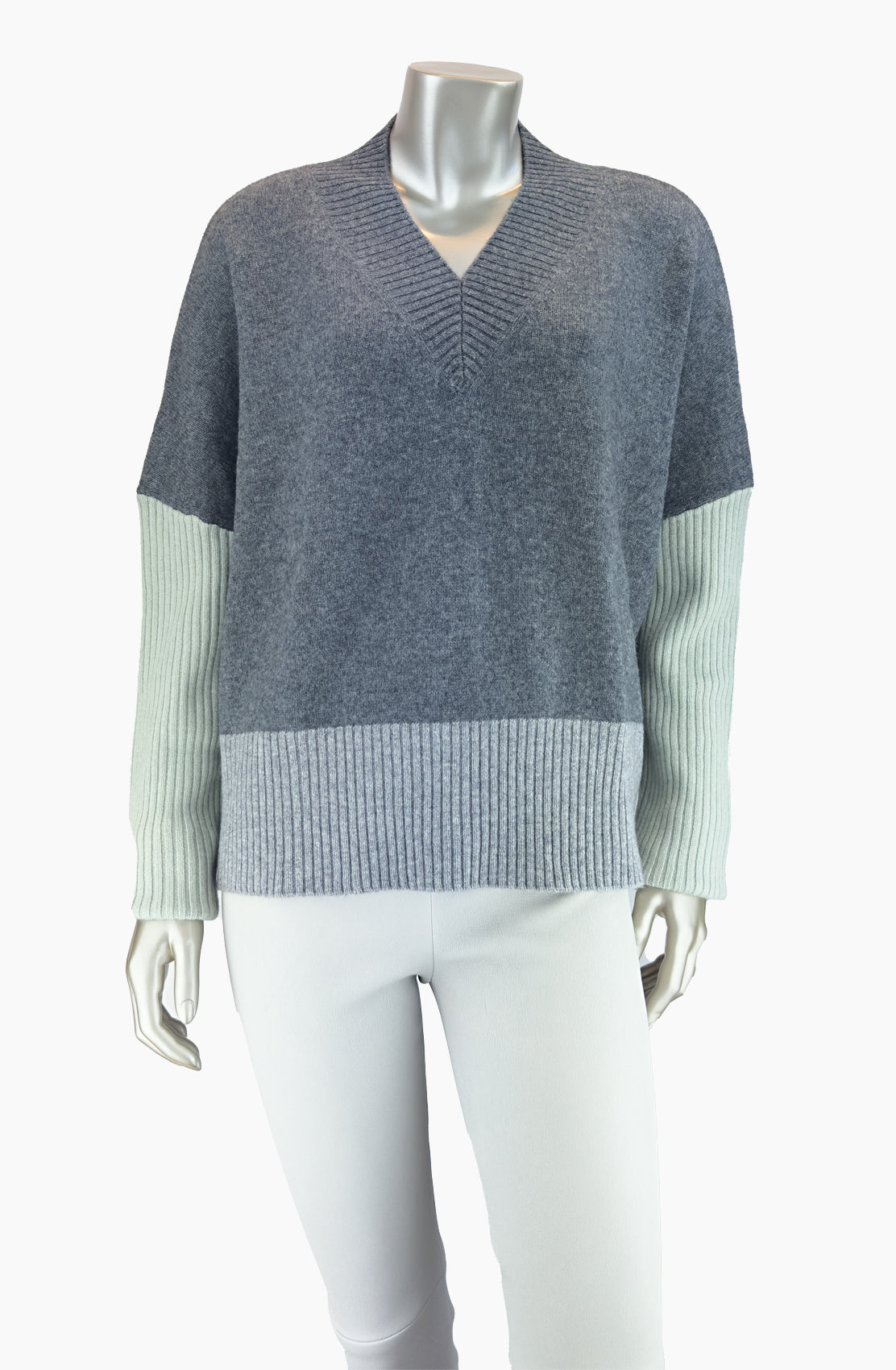 Col Block V Neck Sweater Size 10