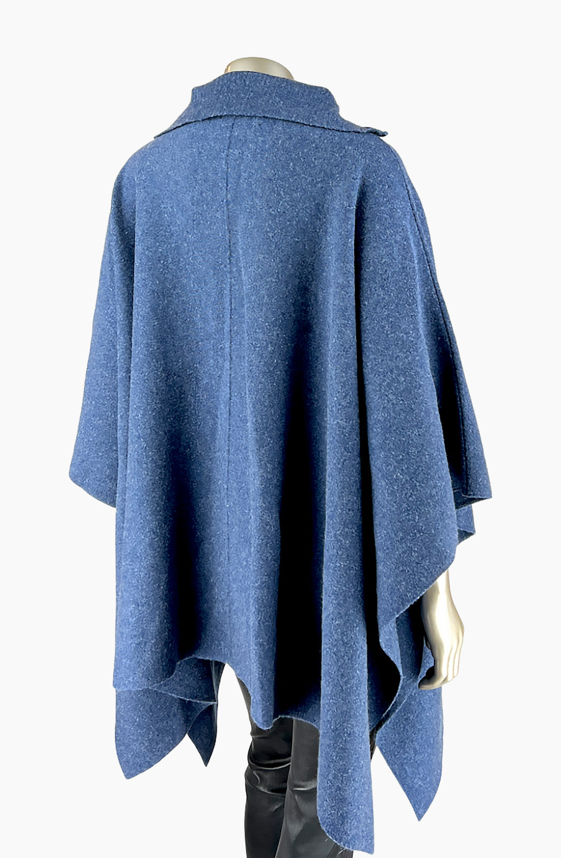 Outlet: Zip Front Poncho, Navy.