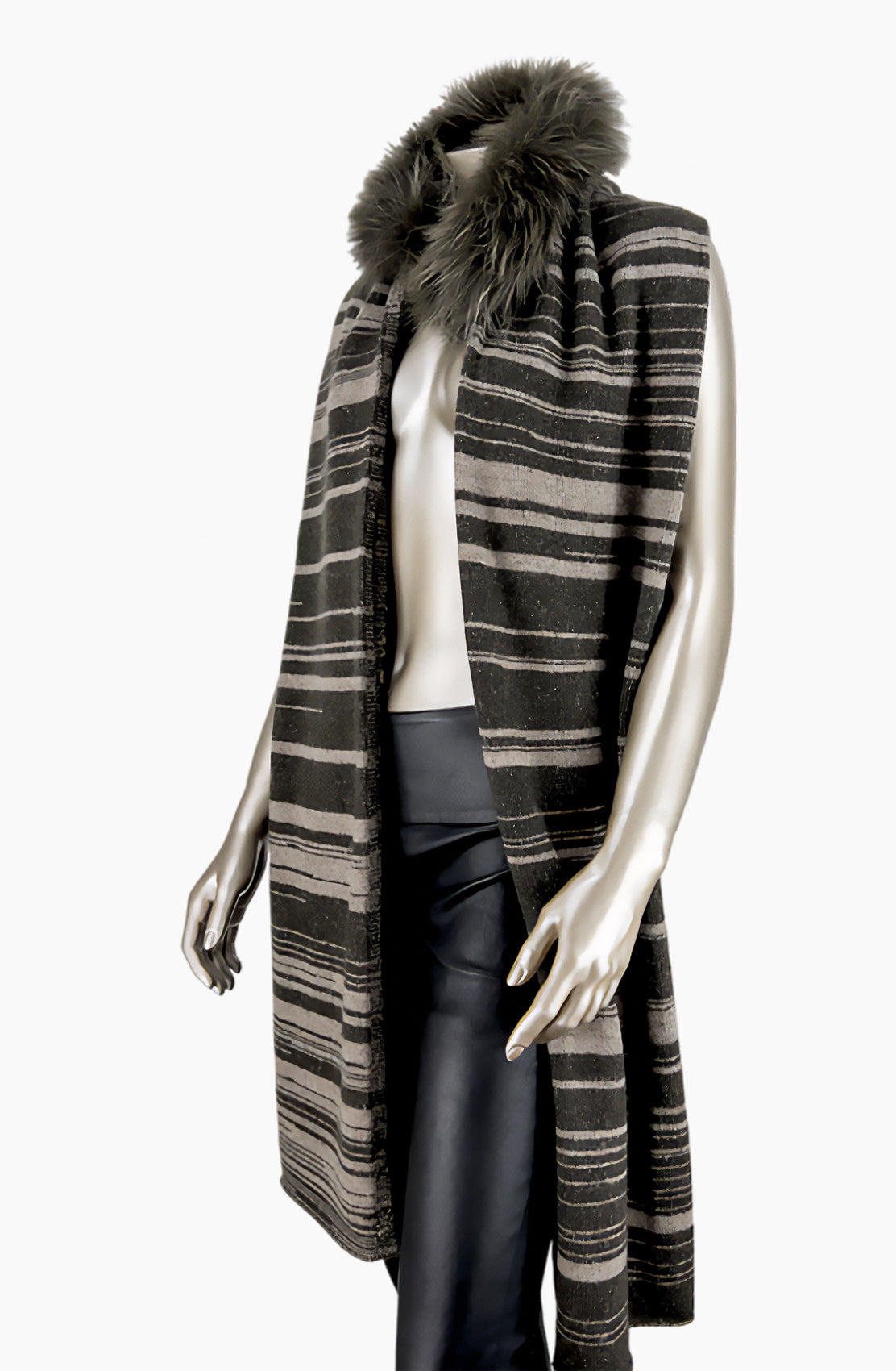 Outlet: Long Scarf Fur Collar