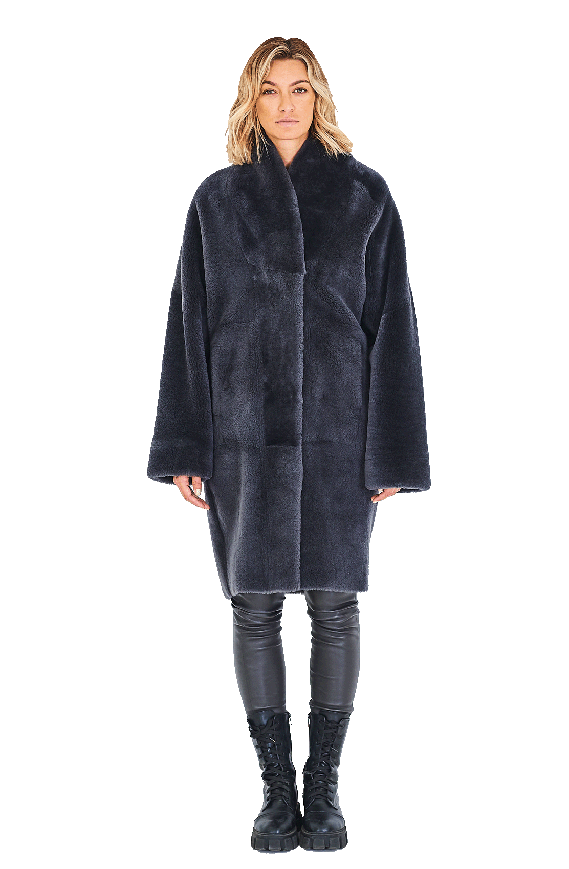 Reversible Cocoon Shearling Coat