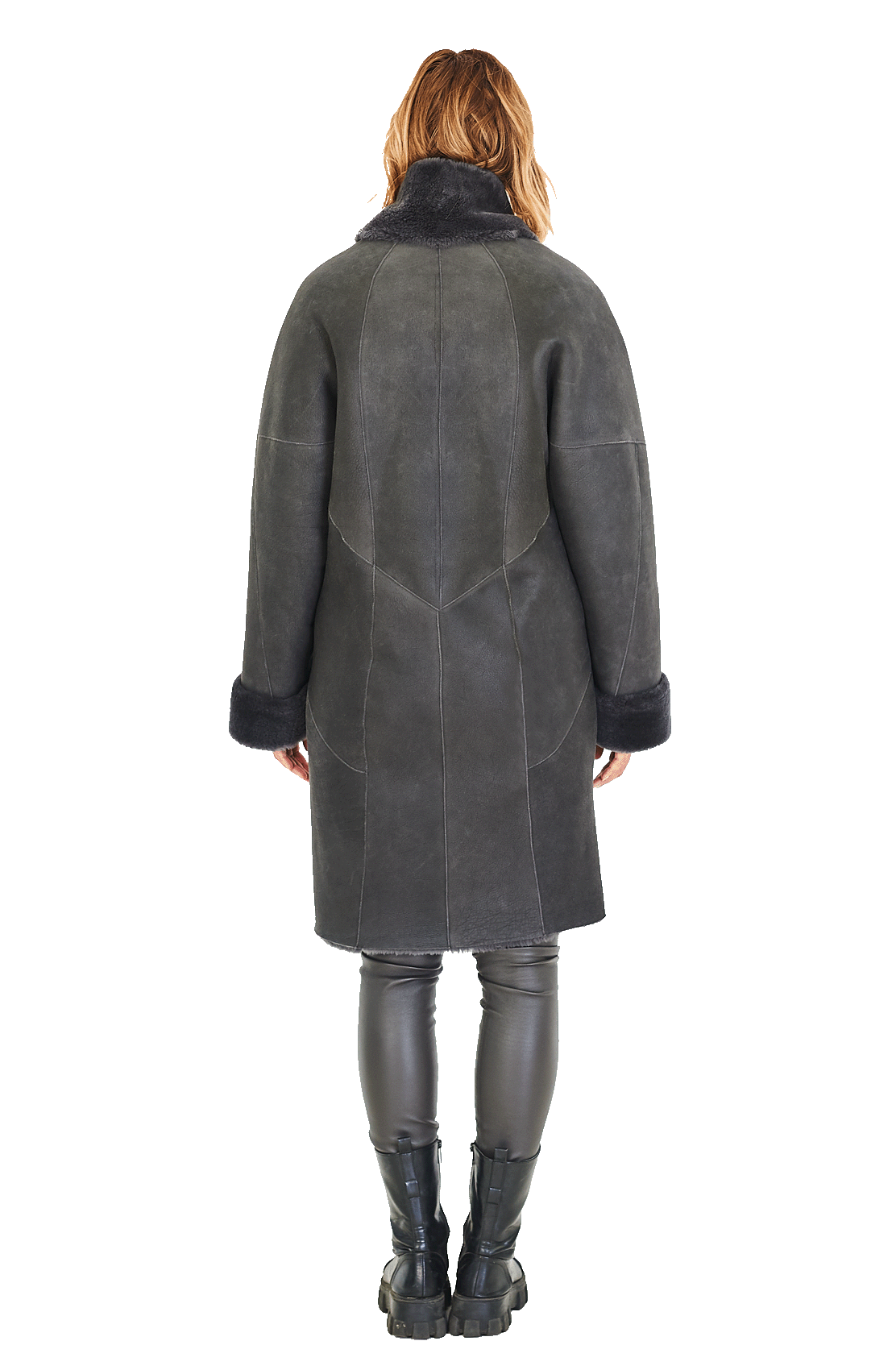 Reversible Cocoon Shearling Coat