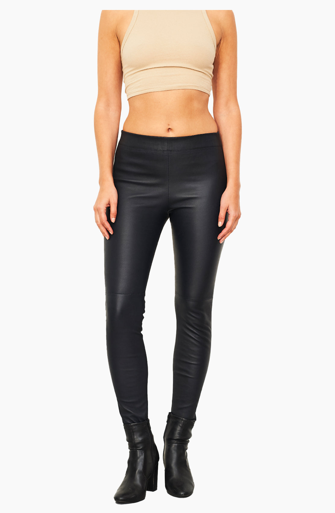 Dom Goor: Black Stretch Leather Leggings
