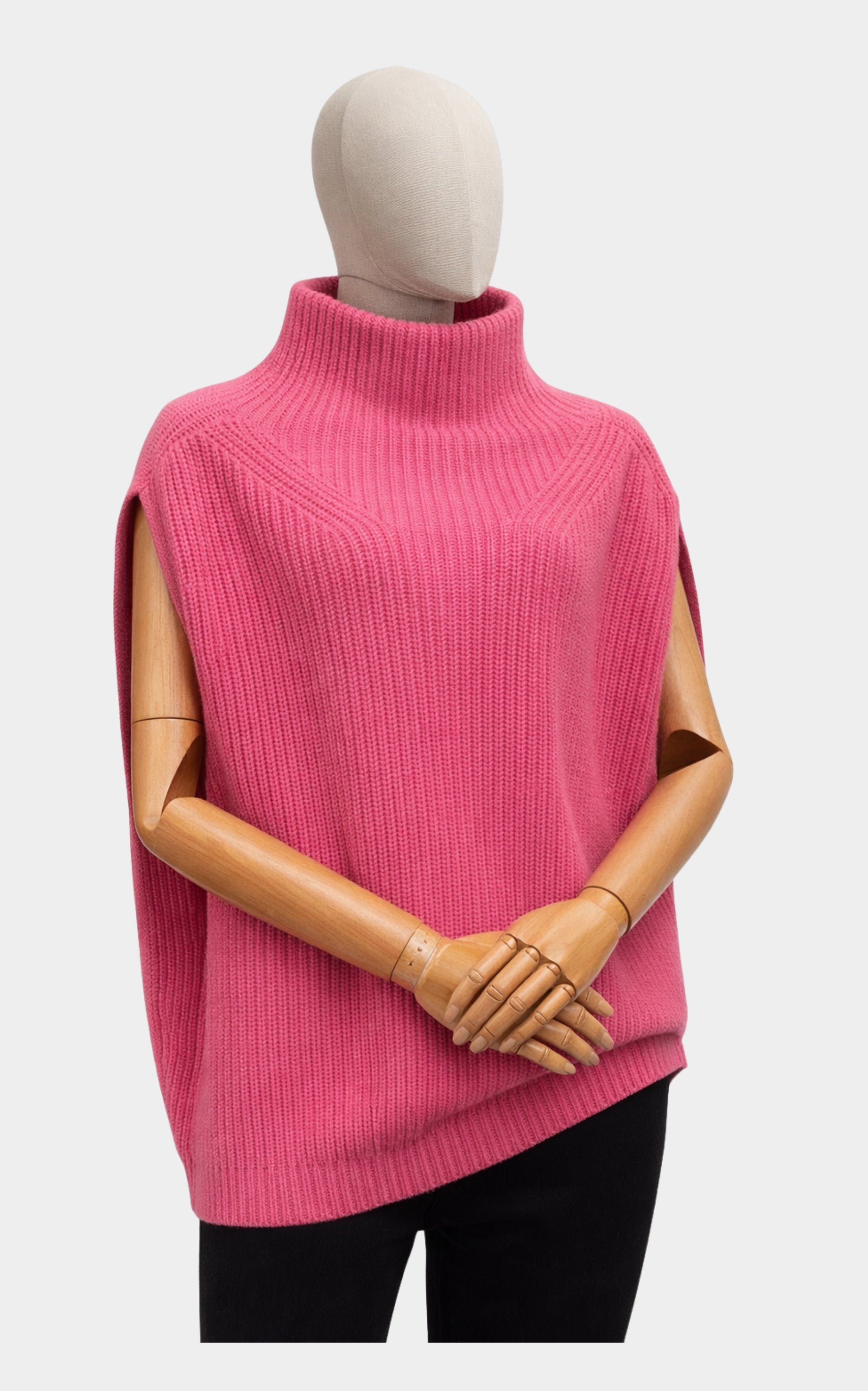 Outlet: Ribbed Cap sleeve Knit Pink