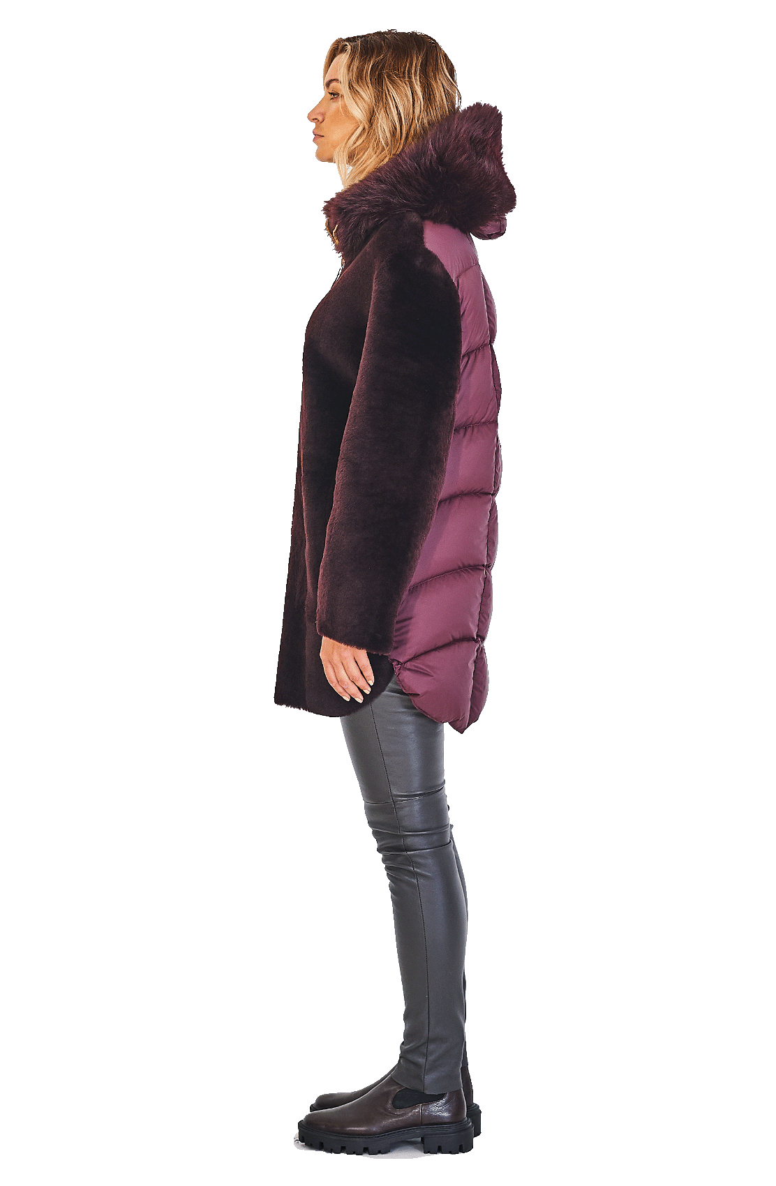 Puff Reversible Zip Shirt Tail Parka