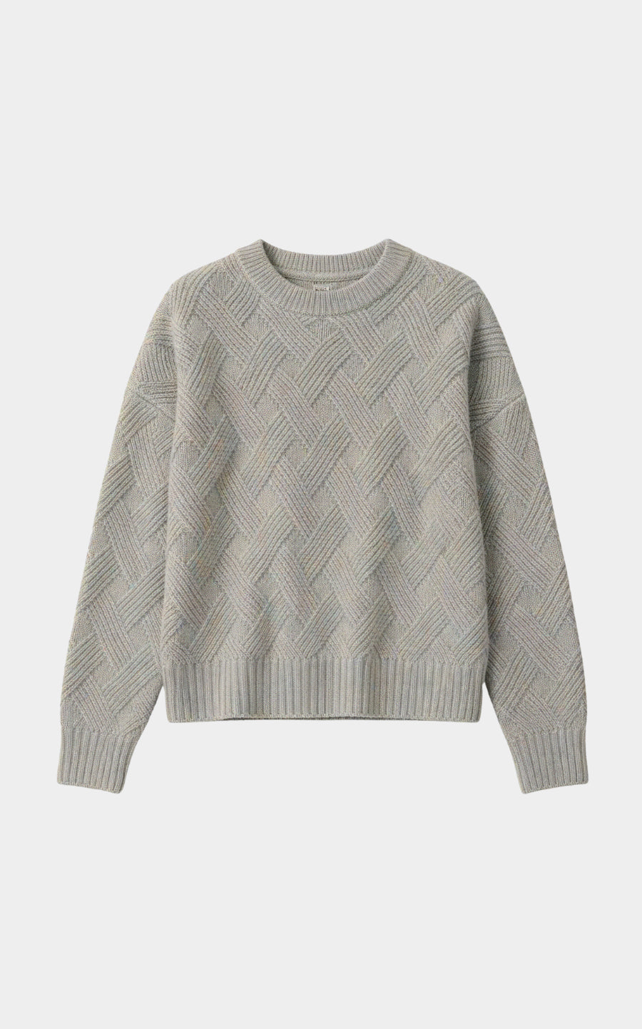 Outlet: Short Lattice Knit Jumper Light Sage