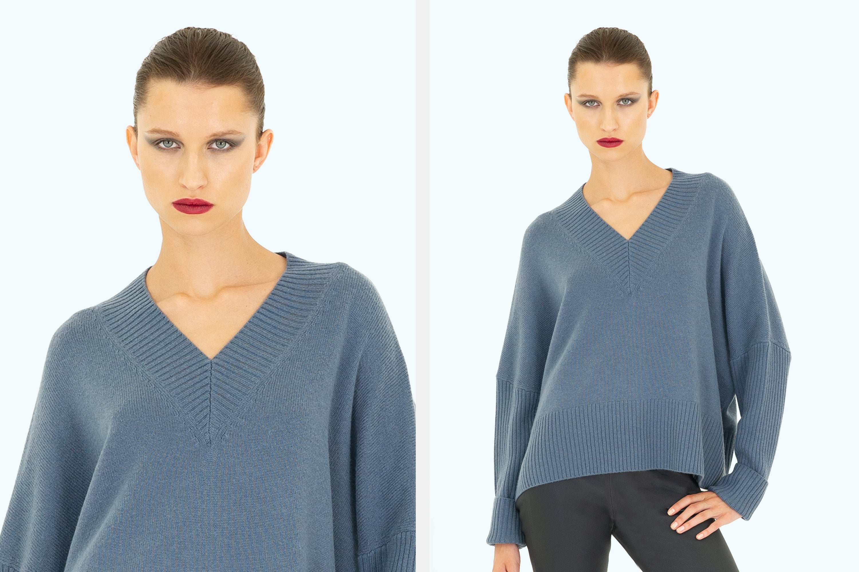 Sky High V Neck Jumper
