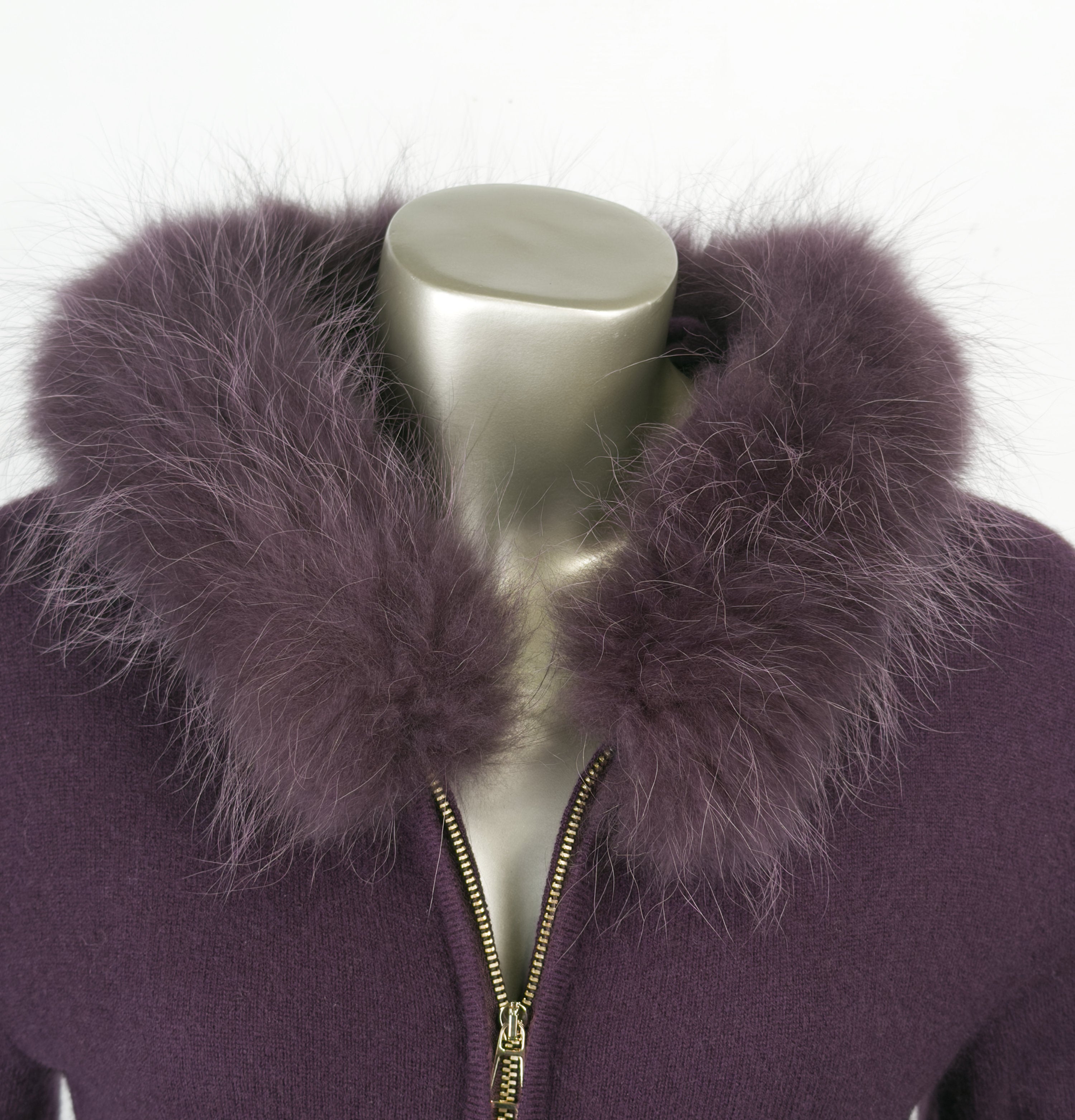 Outlet: Hooded Fur Fitted Cardi: Size: 10