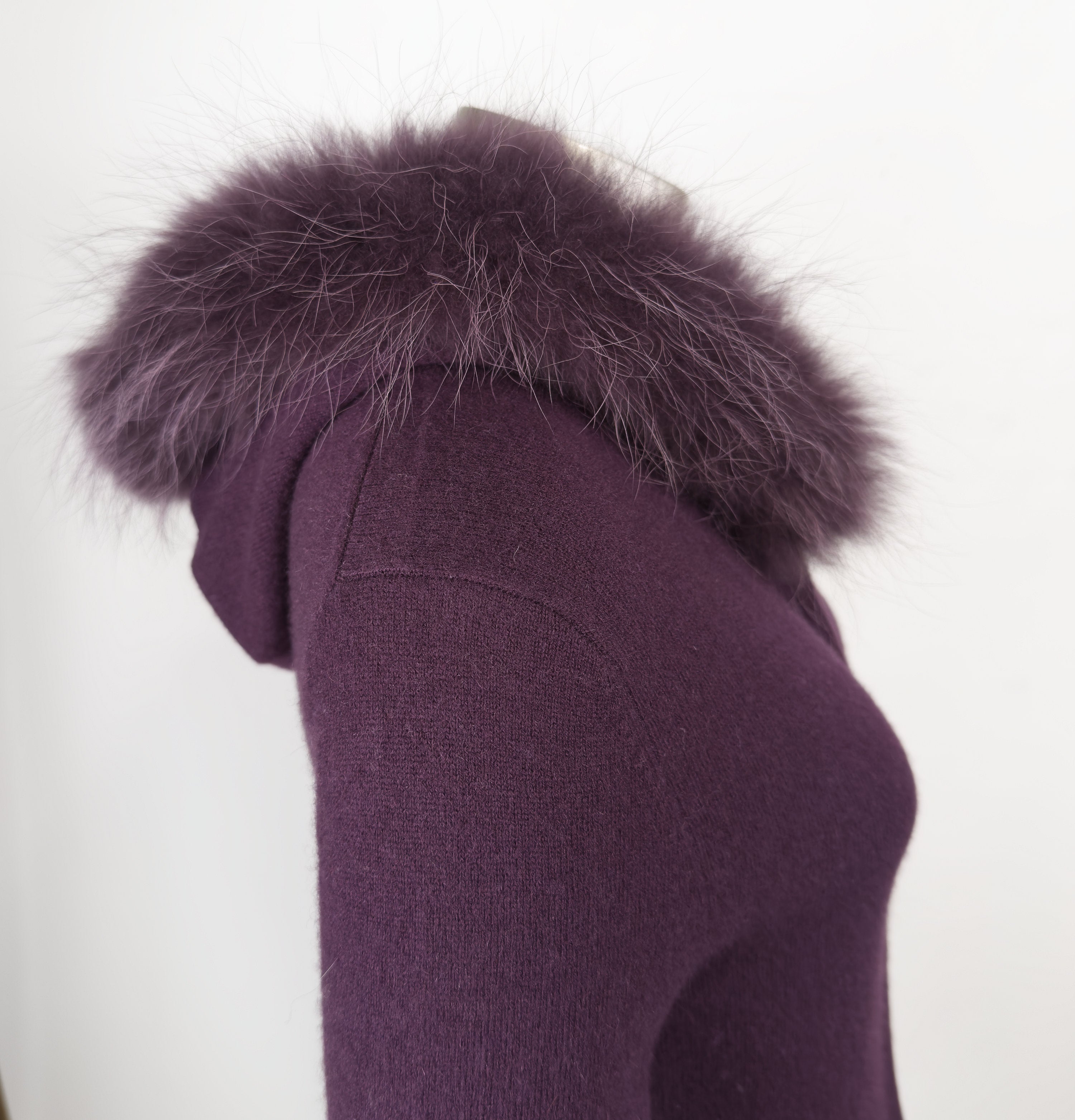 Outlet: Hooded Fur Fitted Cardi: Size: 10