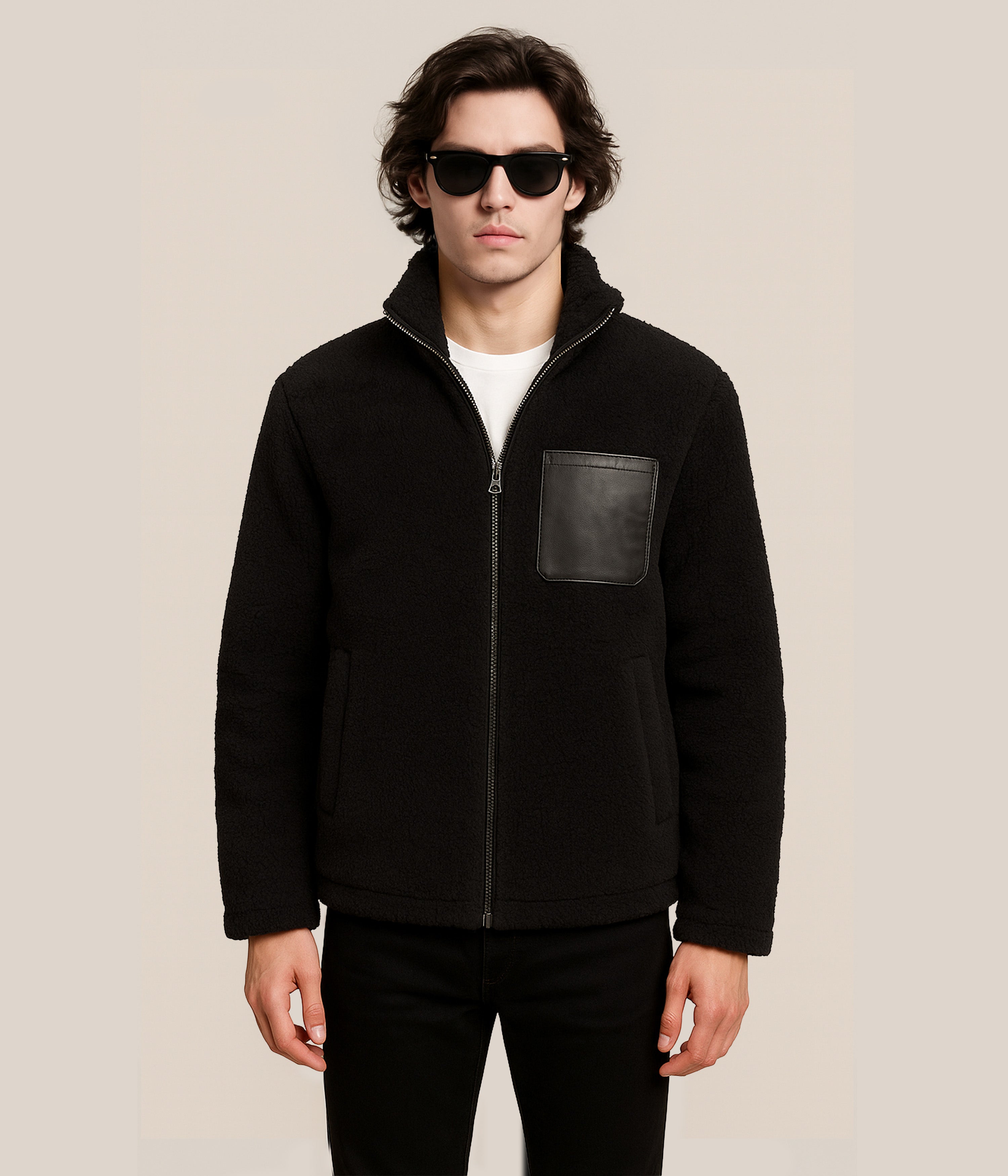 Max & Zac Reversible Curly Shearling Coat