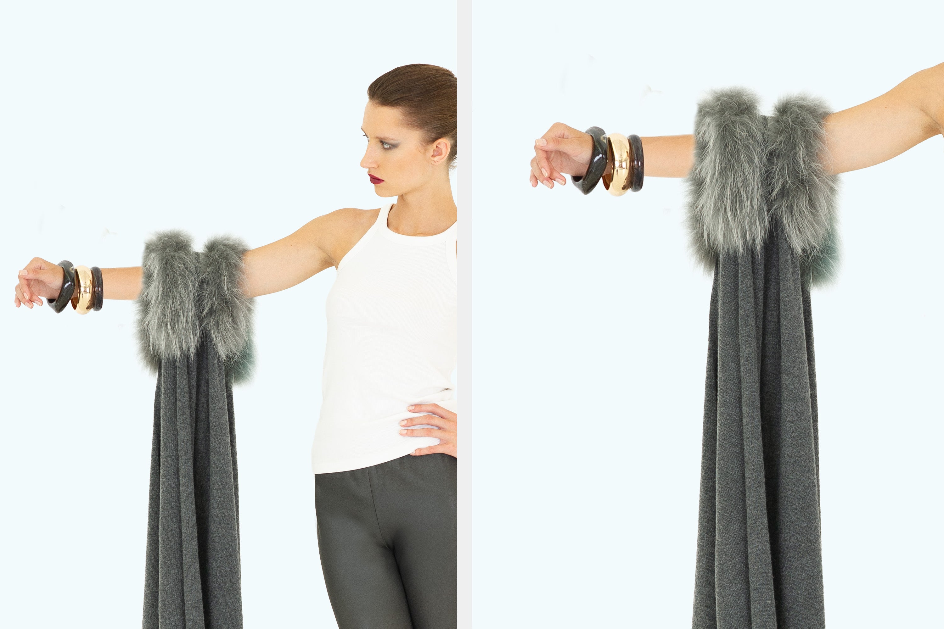 Fur Trim Scarf