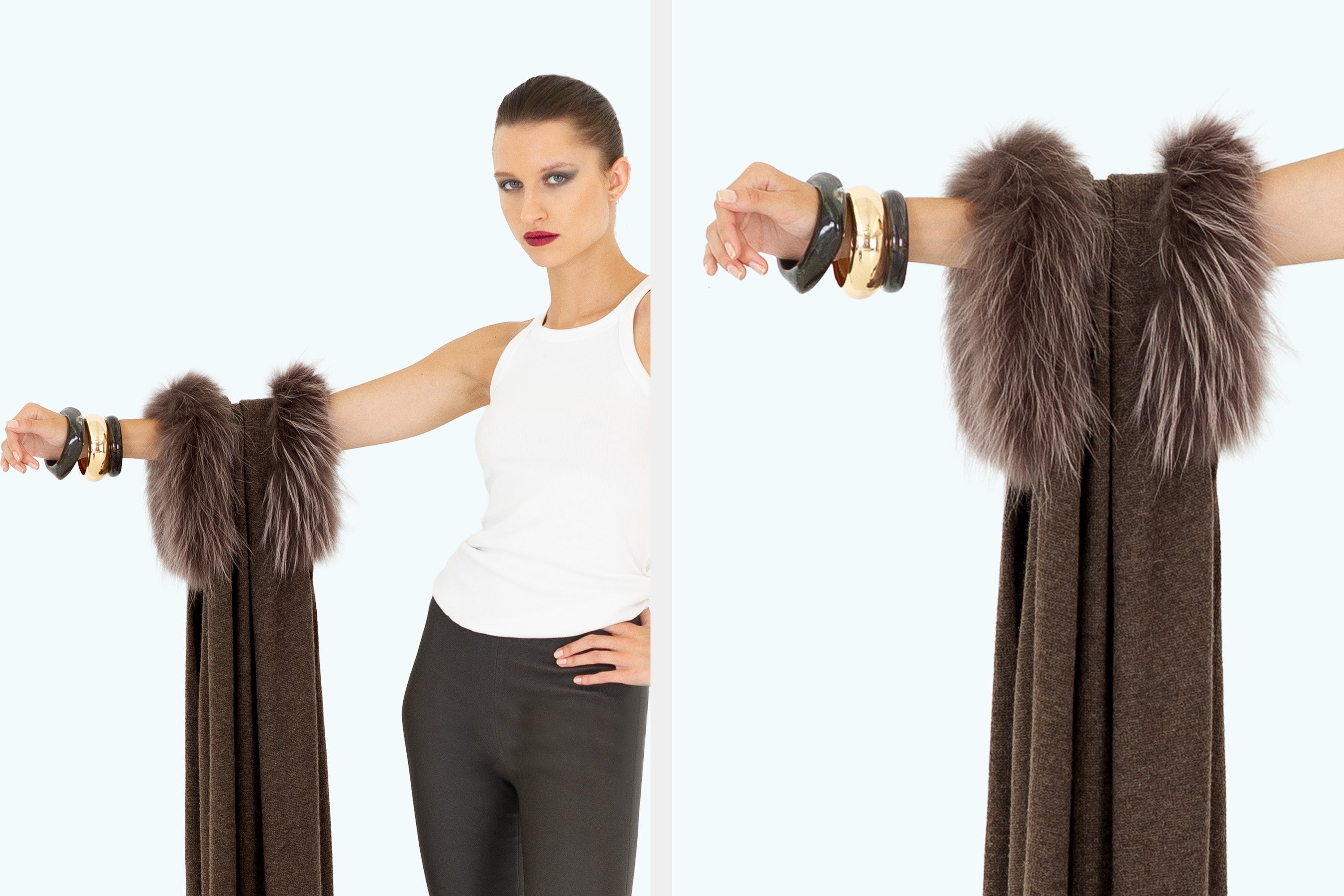 Fur Trim Scarf