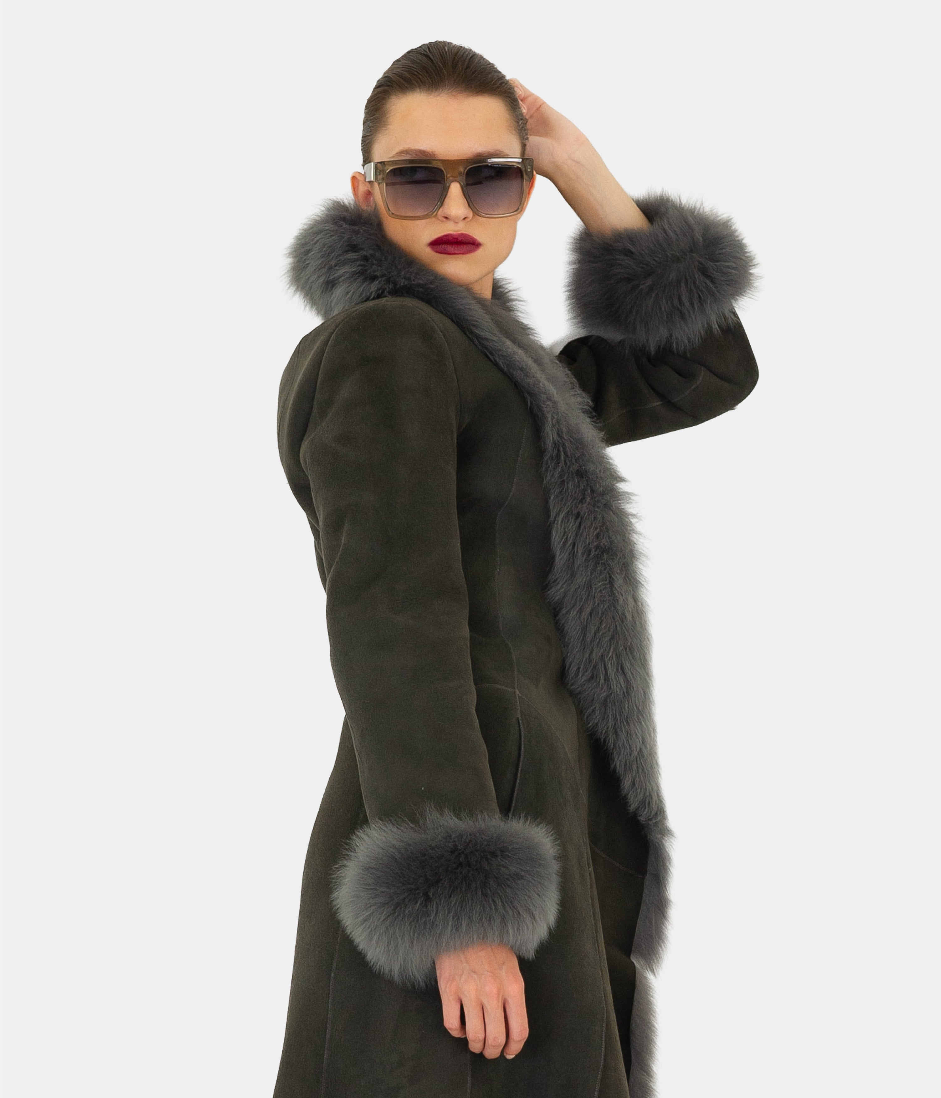 Three-Quarter Length Shearling Coat