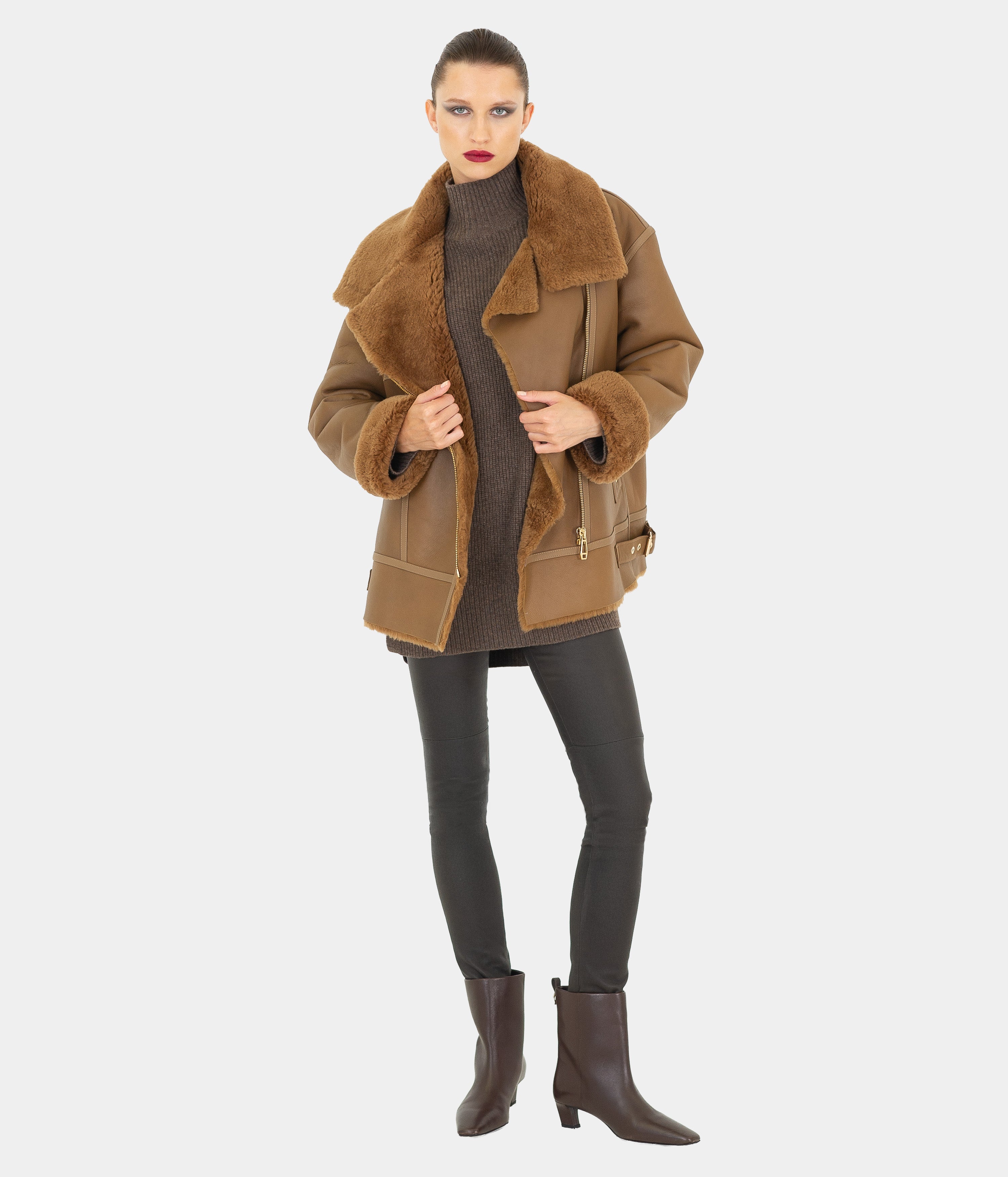 Shearling Aviator Brown