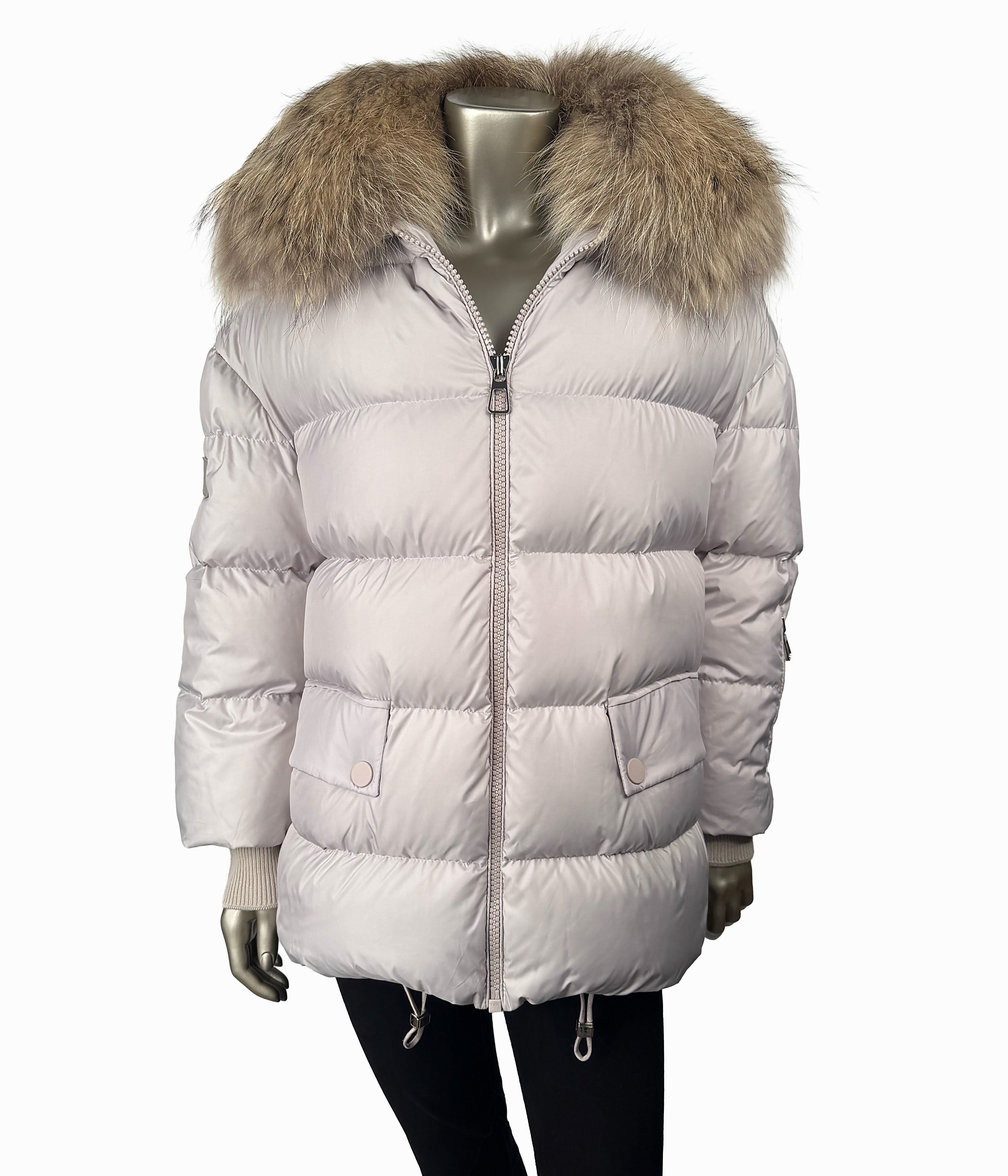 Outlet: Goose Down Fur Collar Jacket: Size 16