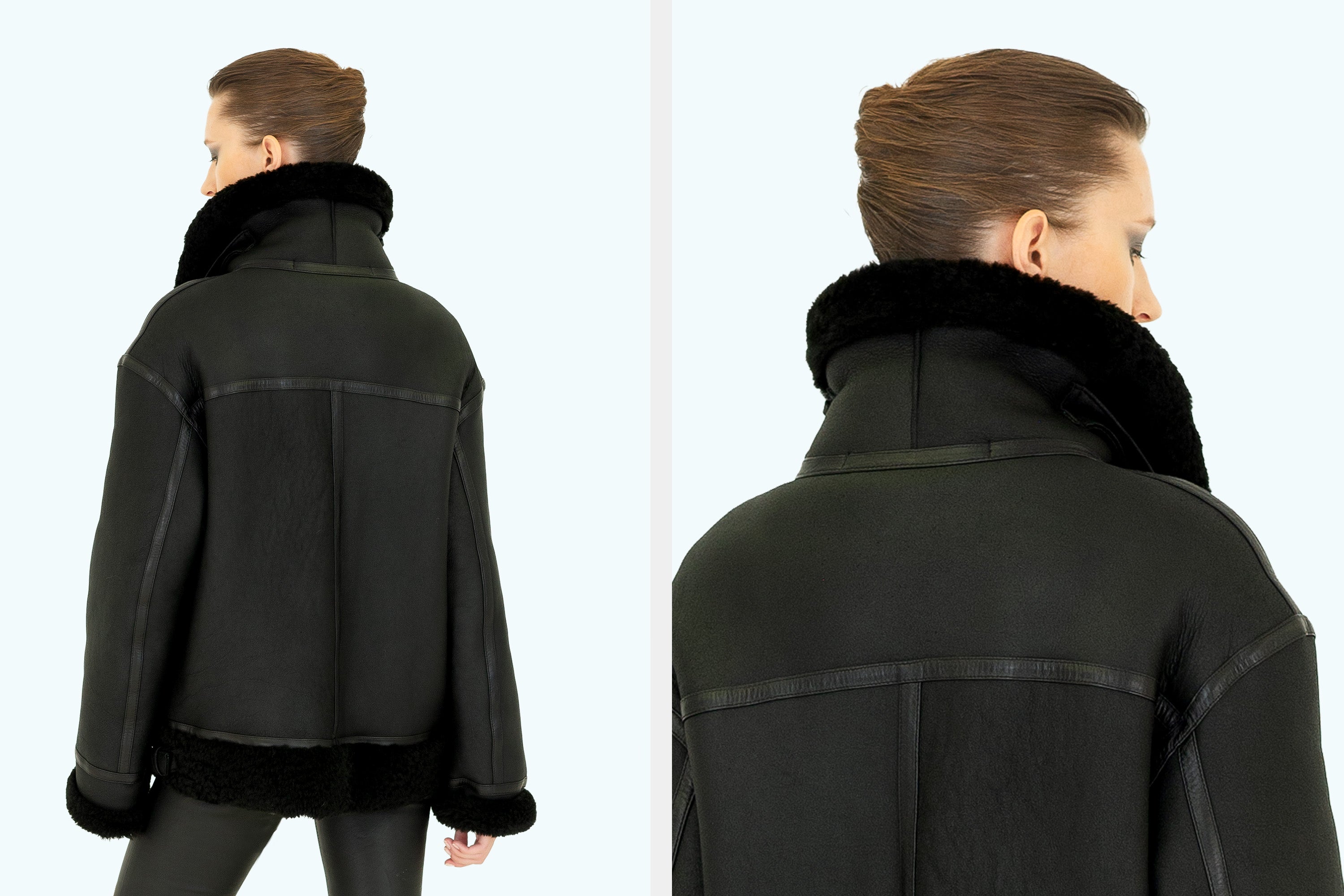 Shearling Aviator Black