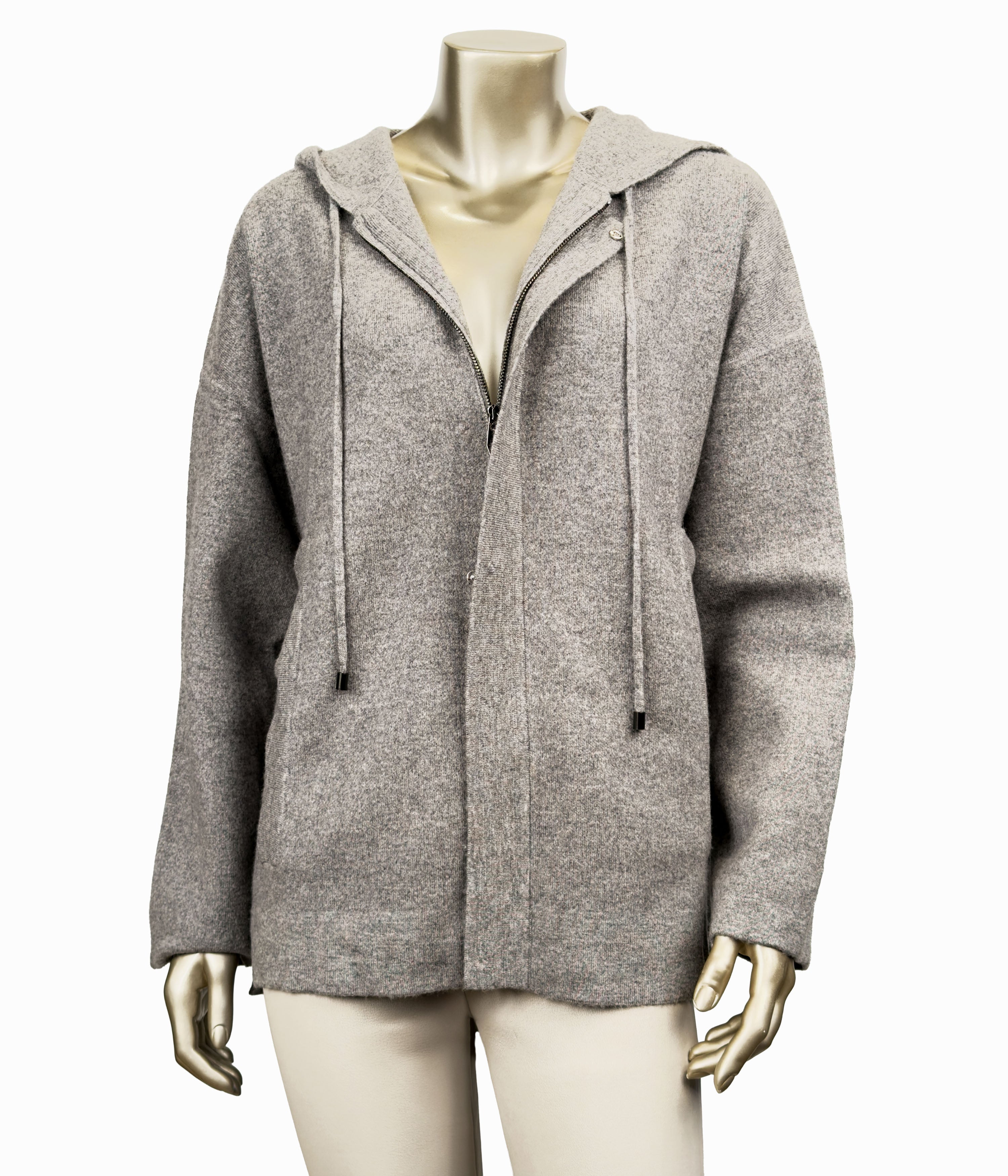 Hooded Knit Short Parka Size 10