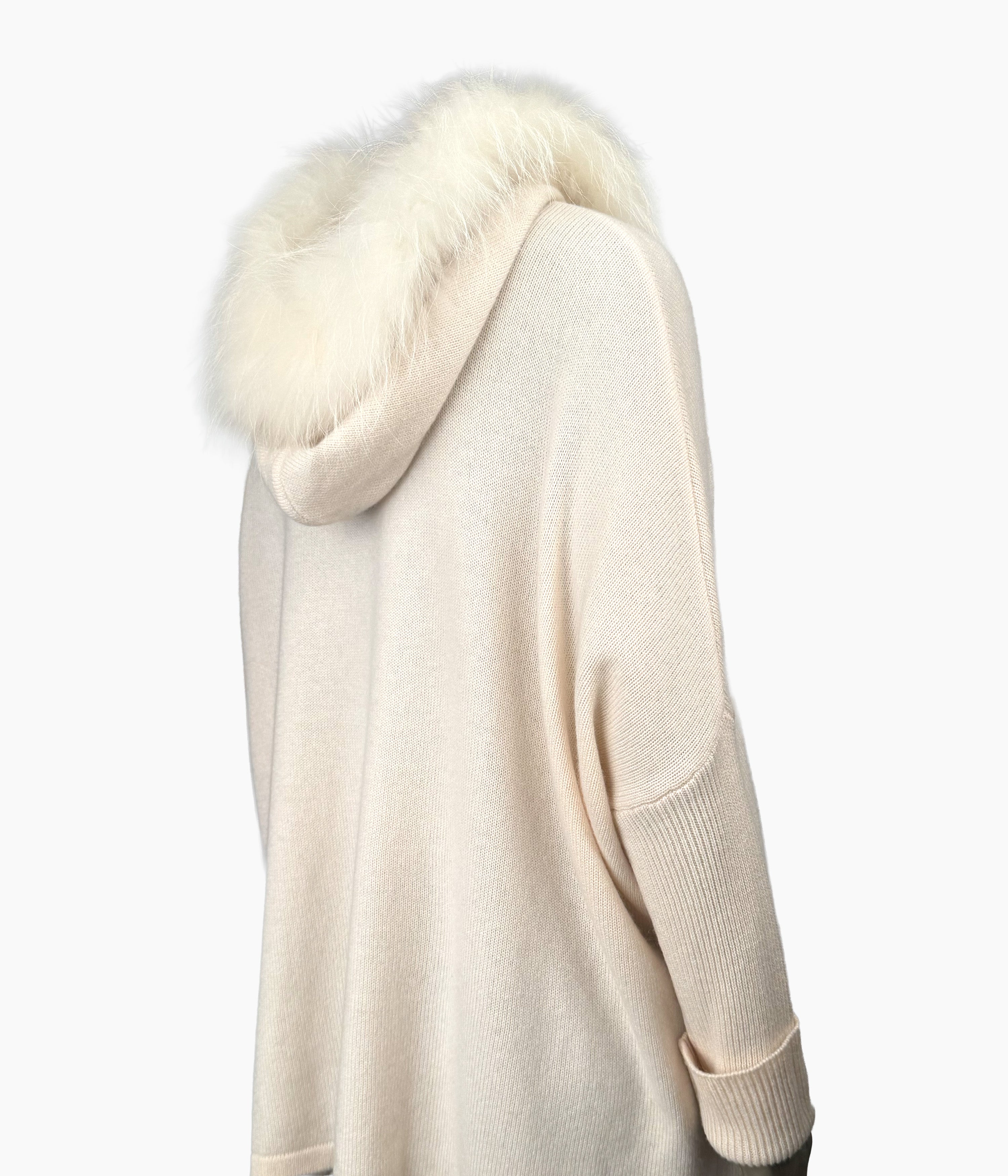 Loose Fit Fur Trim Hoodie: Size 12