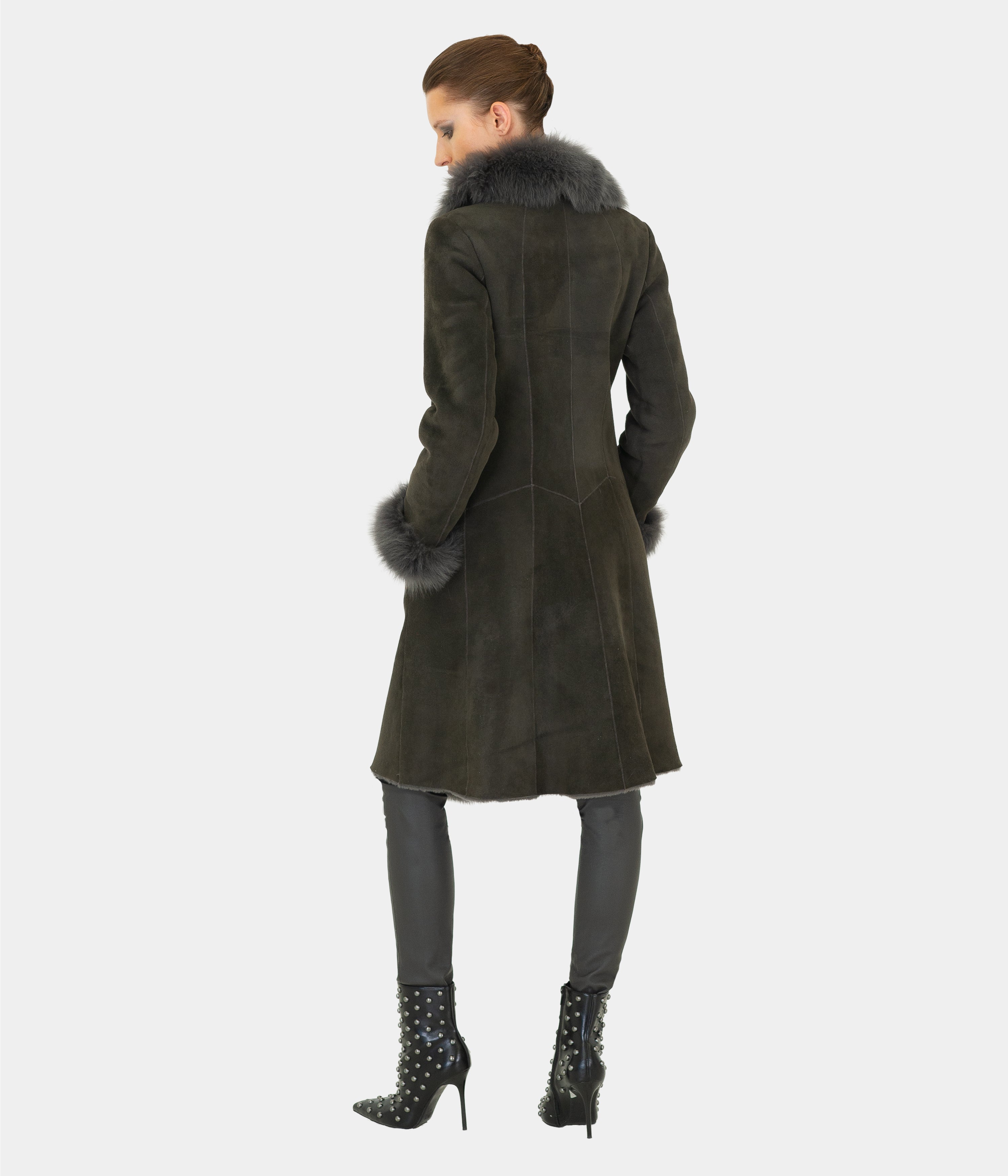 Three-Quarter Length Shearling Coat