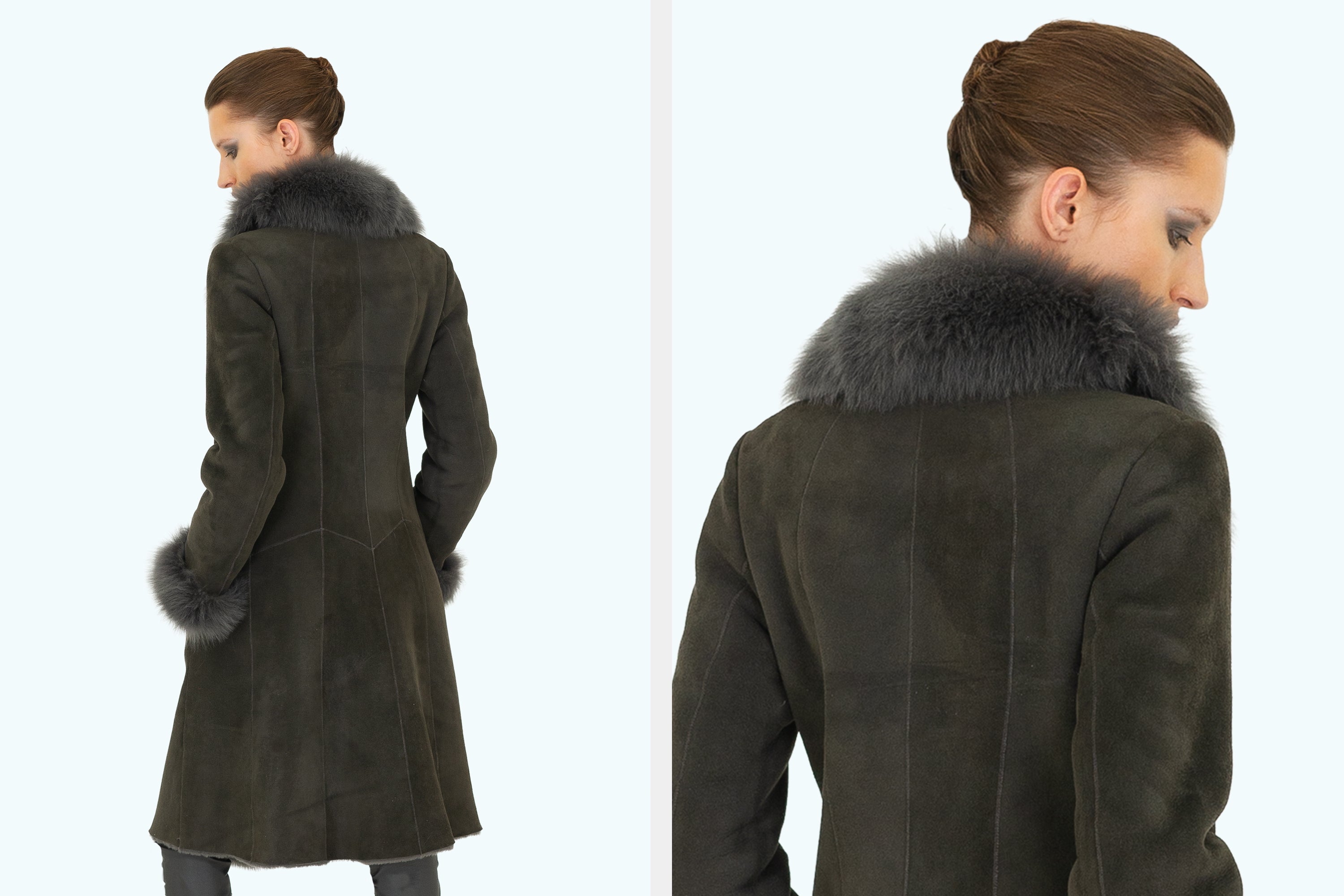 Three-Quarter Length Shearling Coat