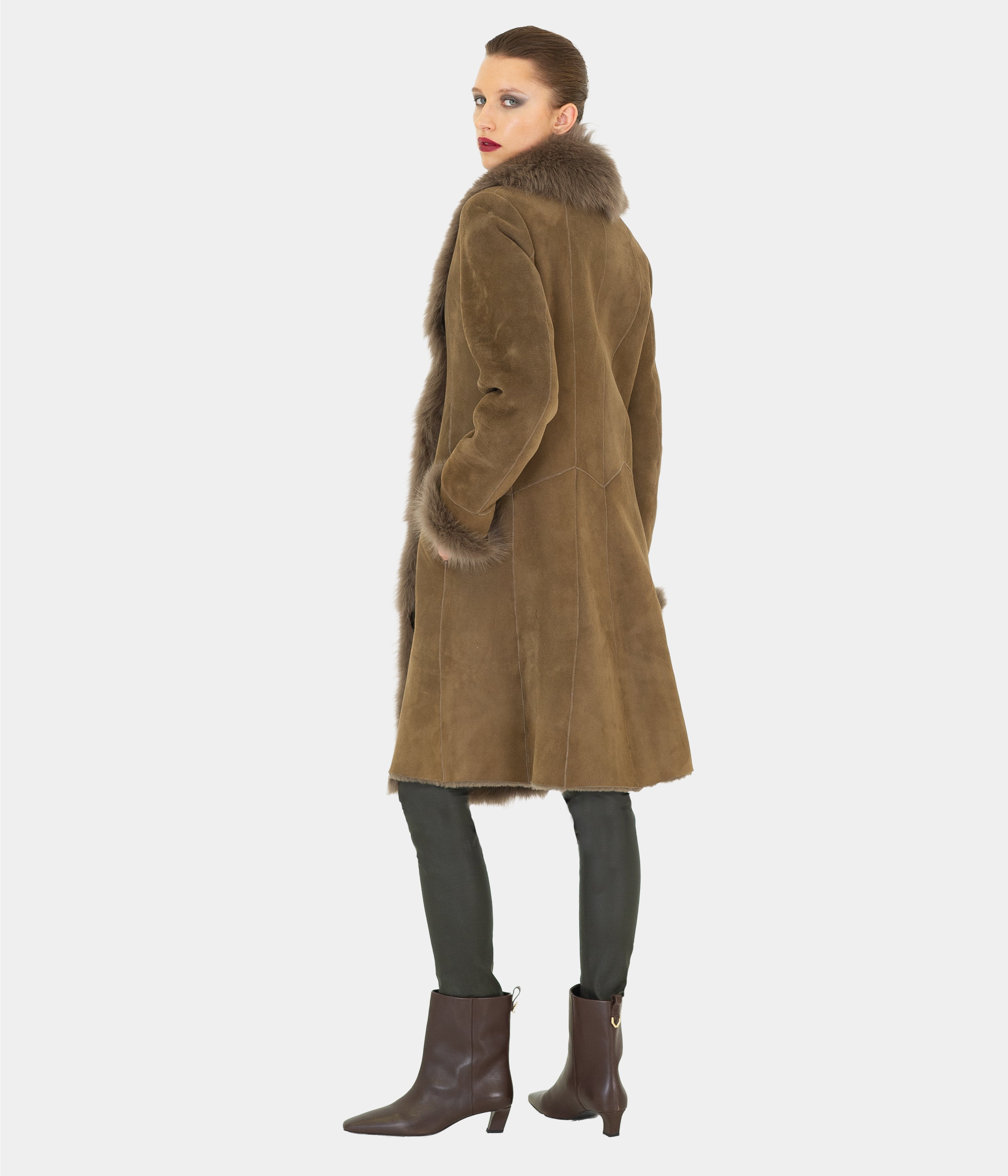 Three-Quarter Length Shearling Coat