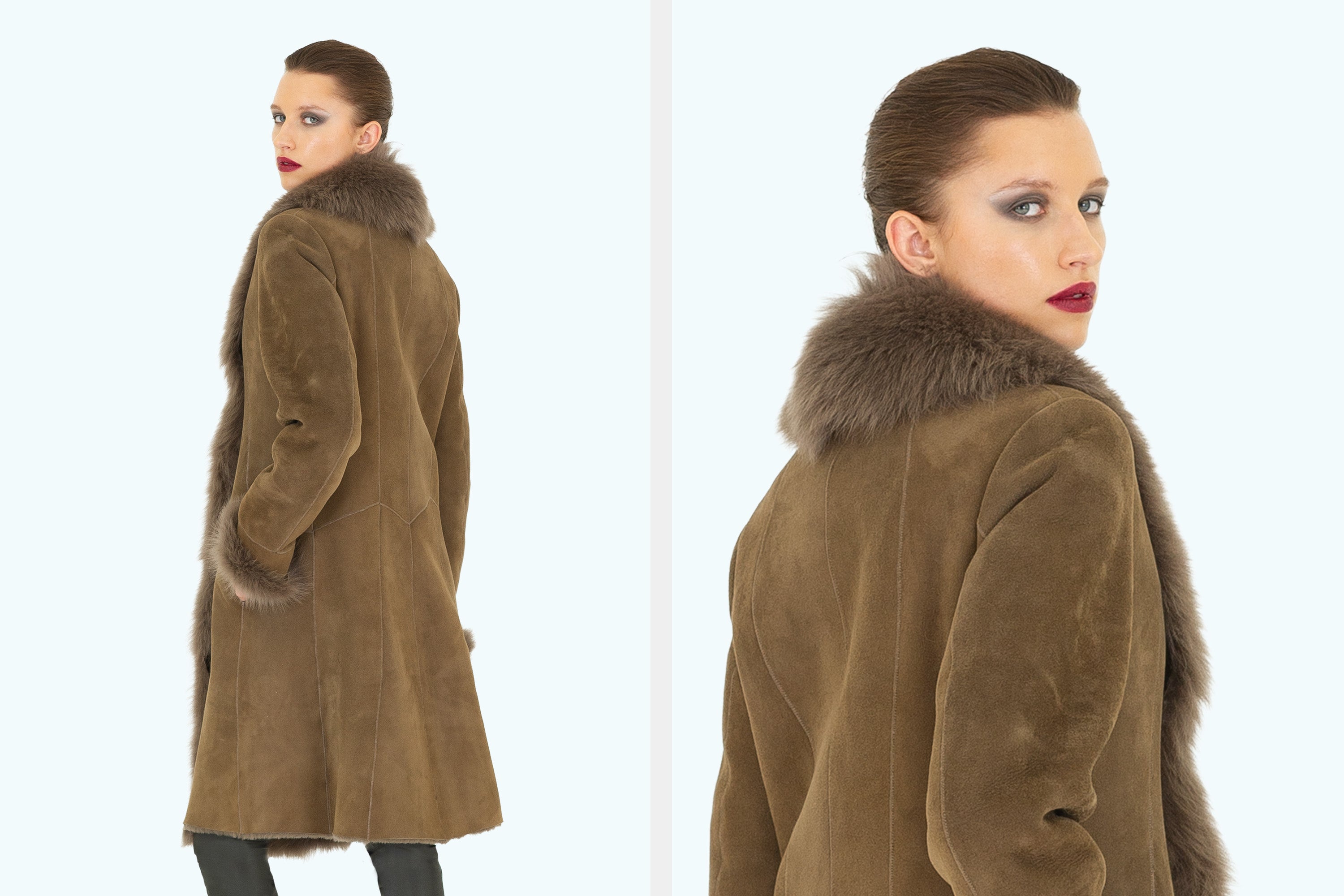 Three-Quarter Length Shearling Coat