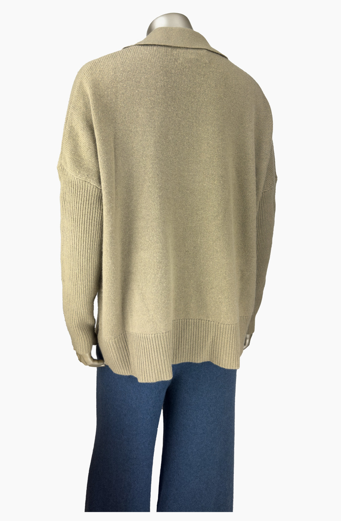 Outlet: Light Olive V Neck Collar Jumper Size : Size 10
