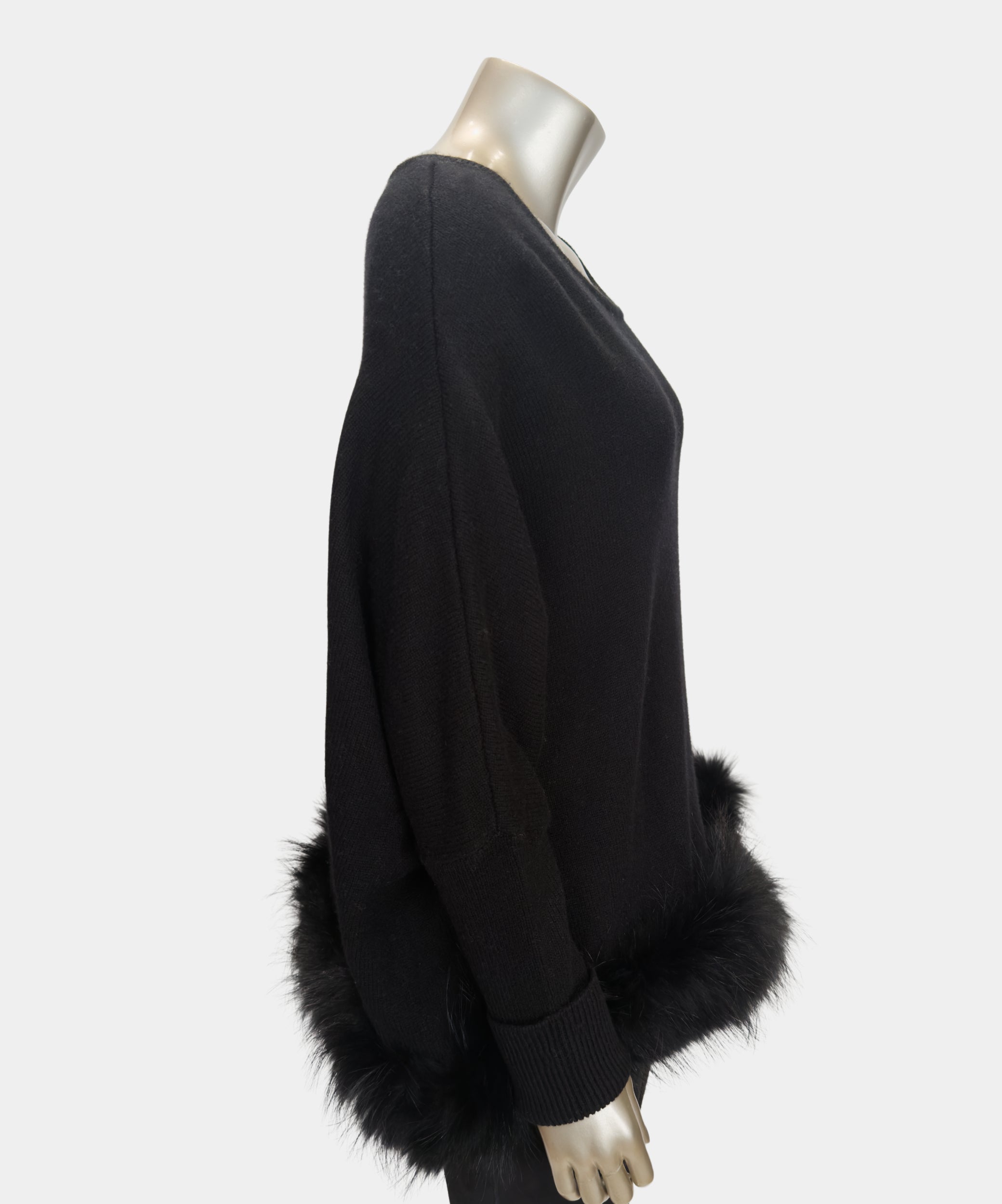 Outlet: Fur Trim Tunic Black: Size 10