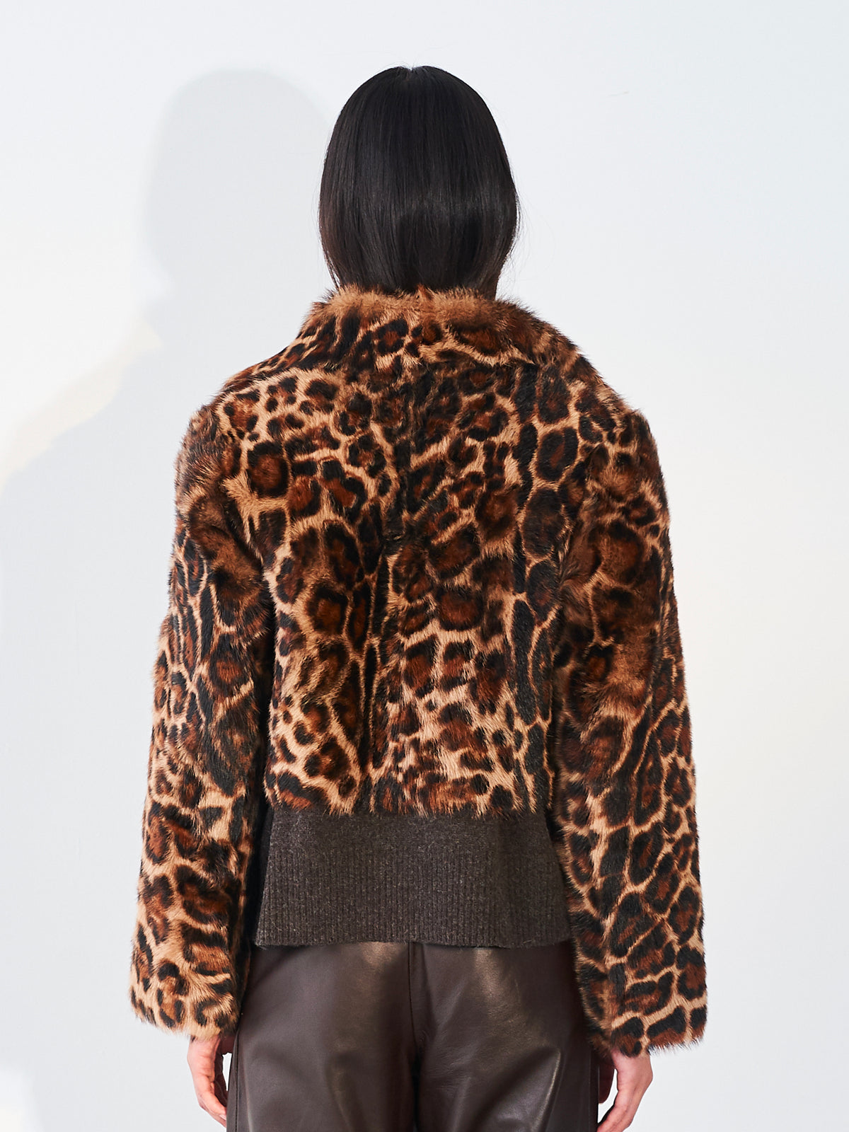 Cropped Blazer Leopard