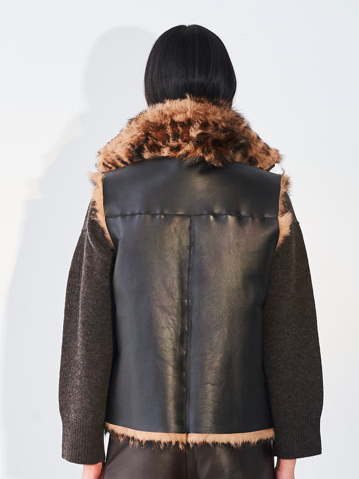 Reversible Aviator Gilet Leopard Print