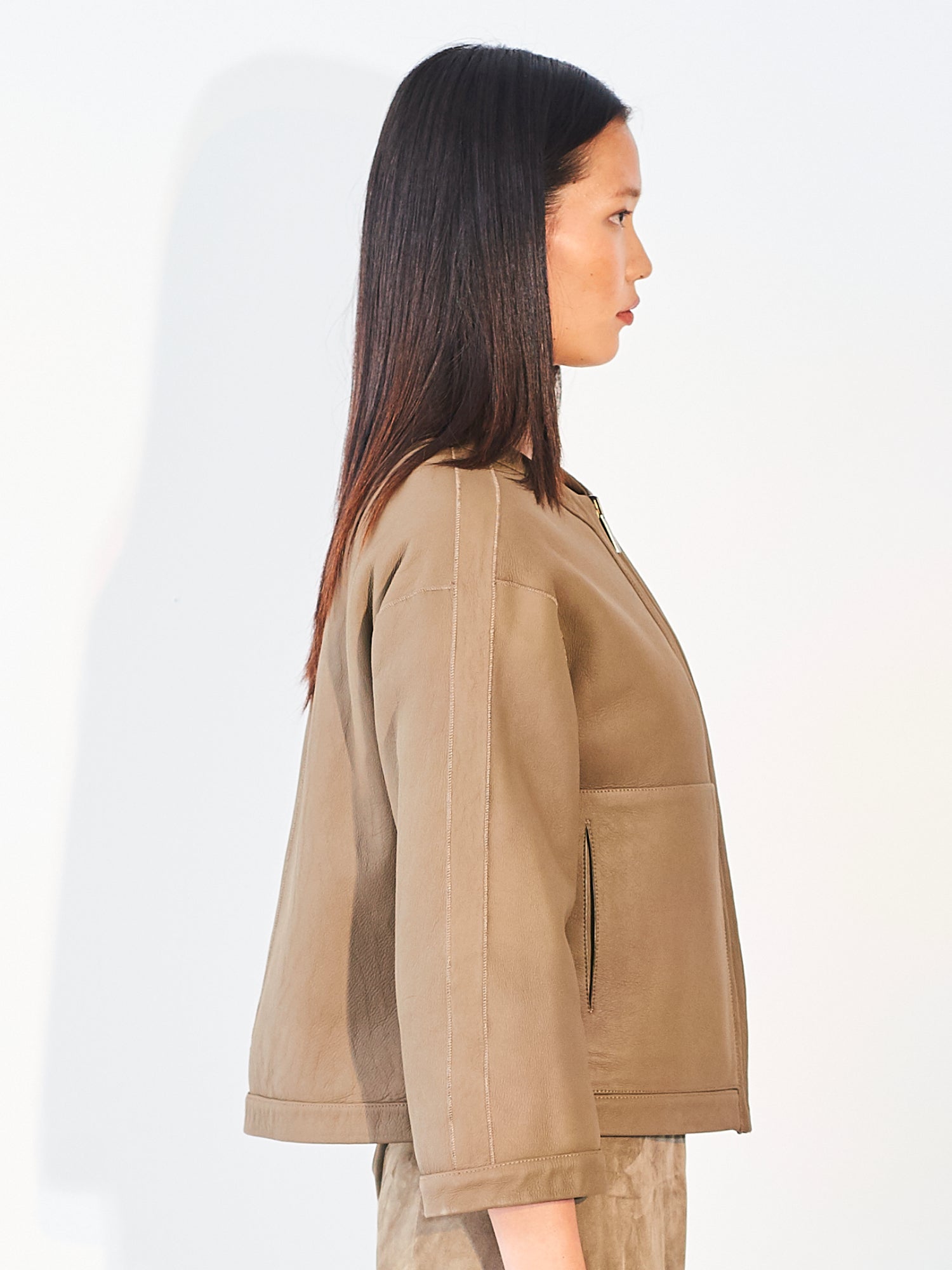 Leather Stripe Reversible Jacket
