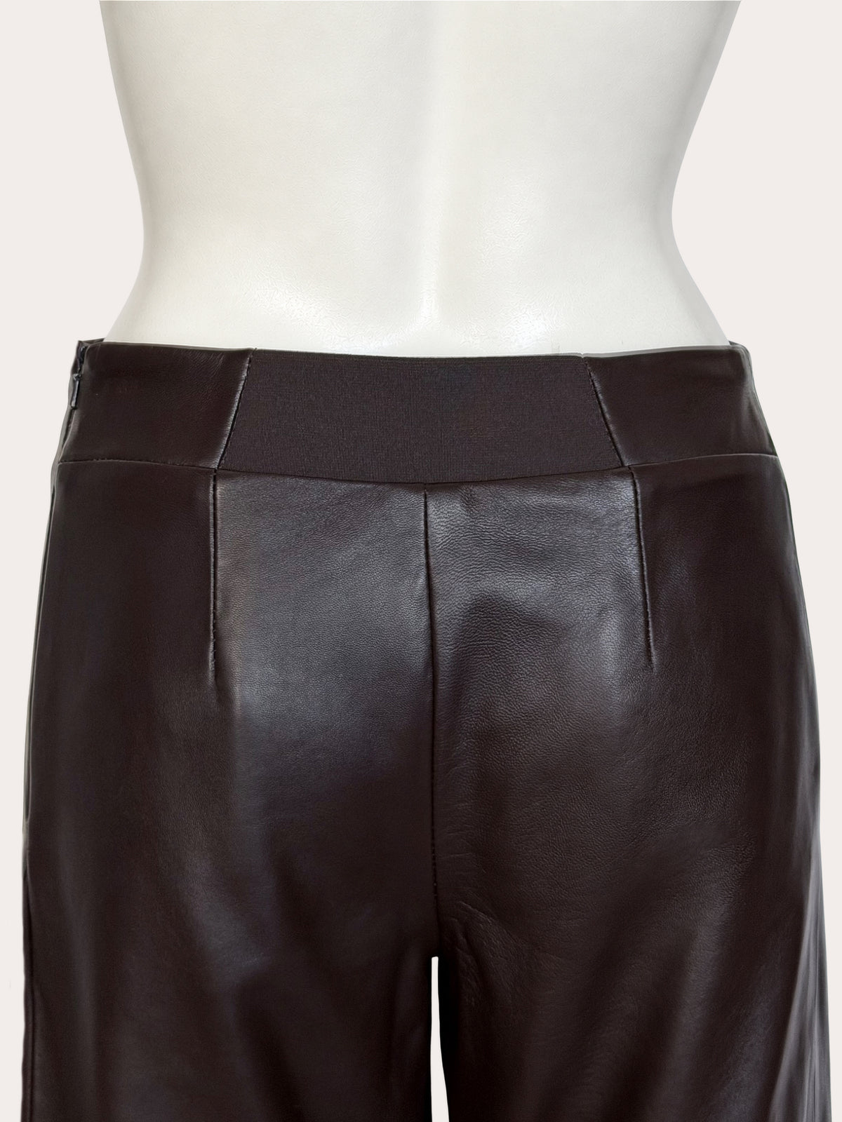 Brown Leather Tux Trousers