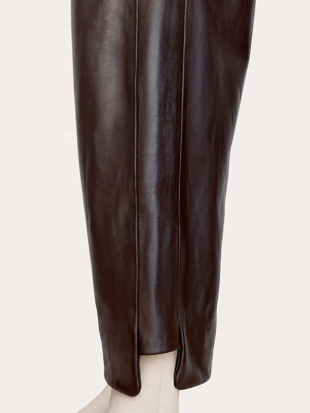 Brown Leather Tux Trousers
