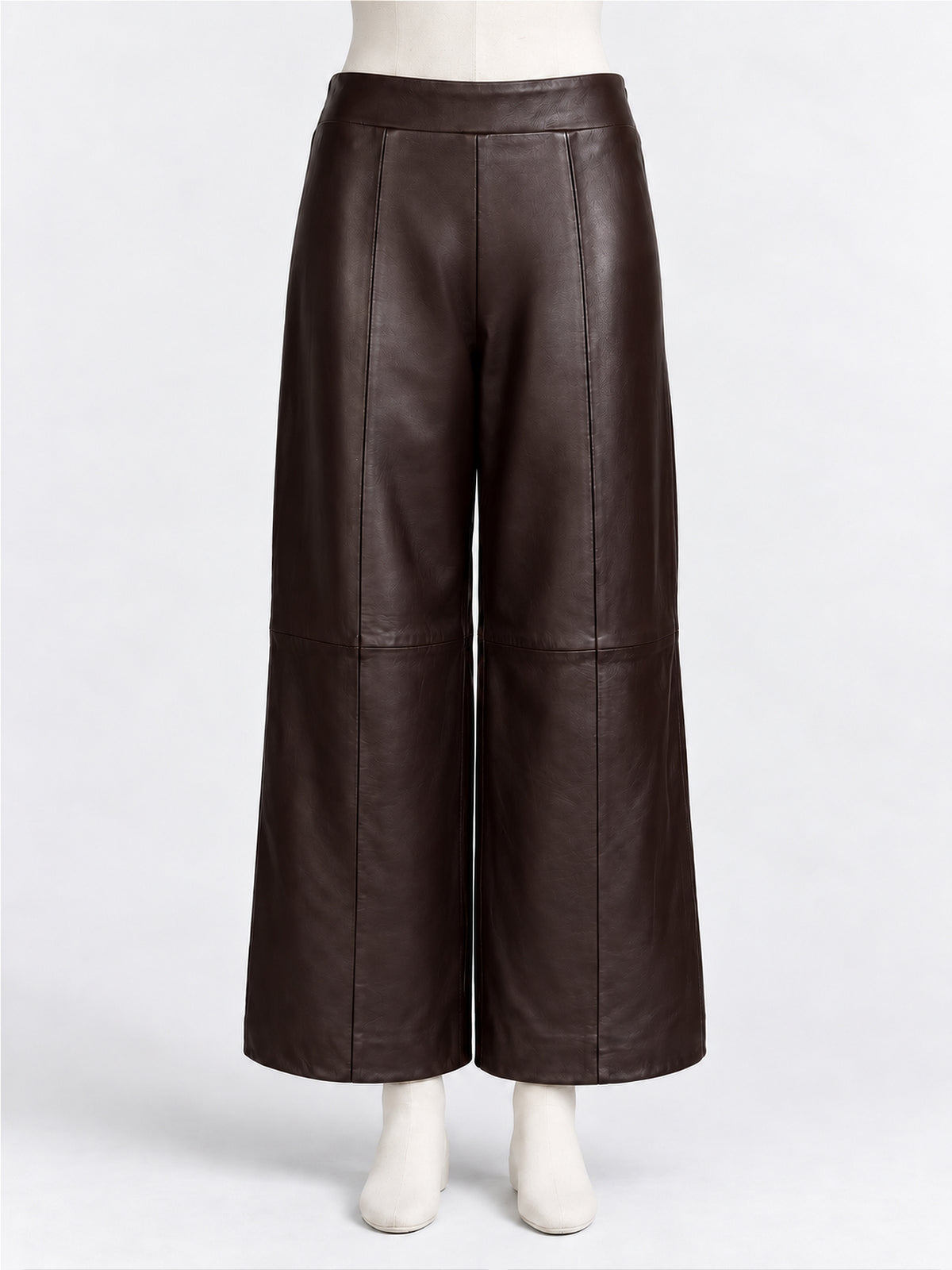 Brown Leather Tux Trousers