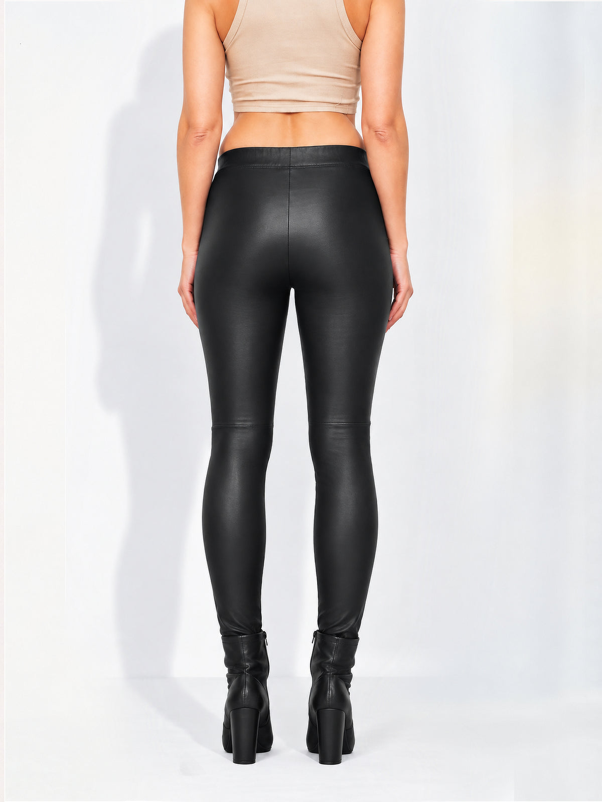 Dom Goor: Black Stretch Leather Leggings