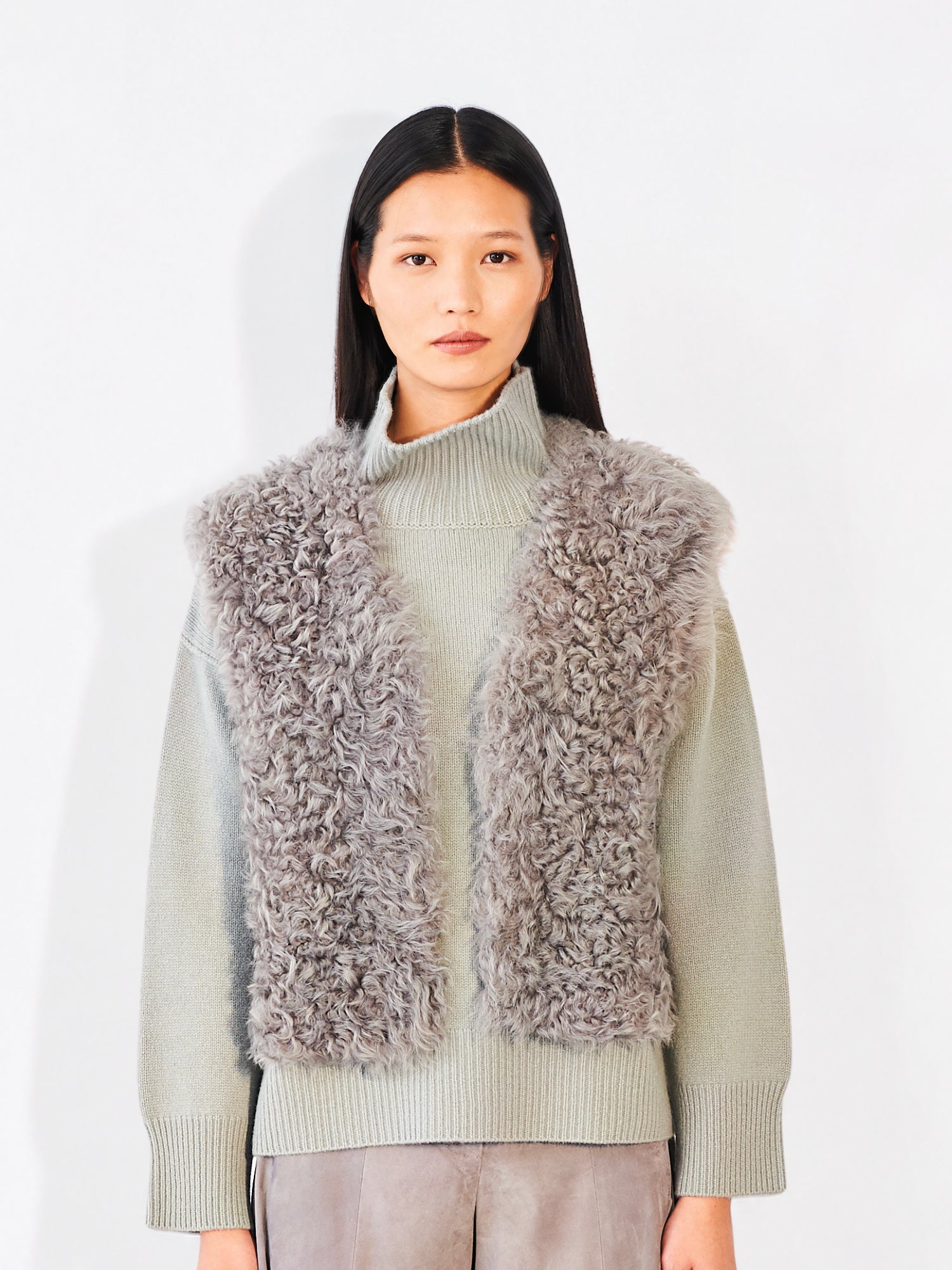 Curly Cropped Gilet
