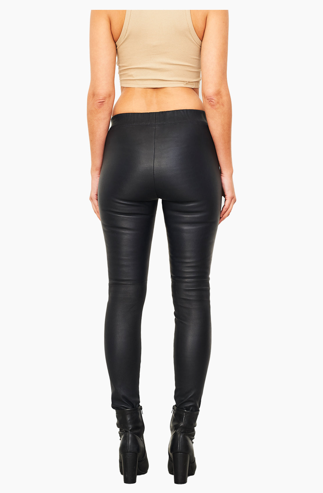 Dom Goor: Black Stretch Leather Leggings