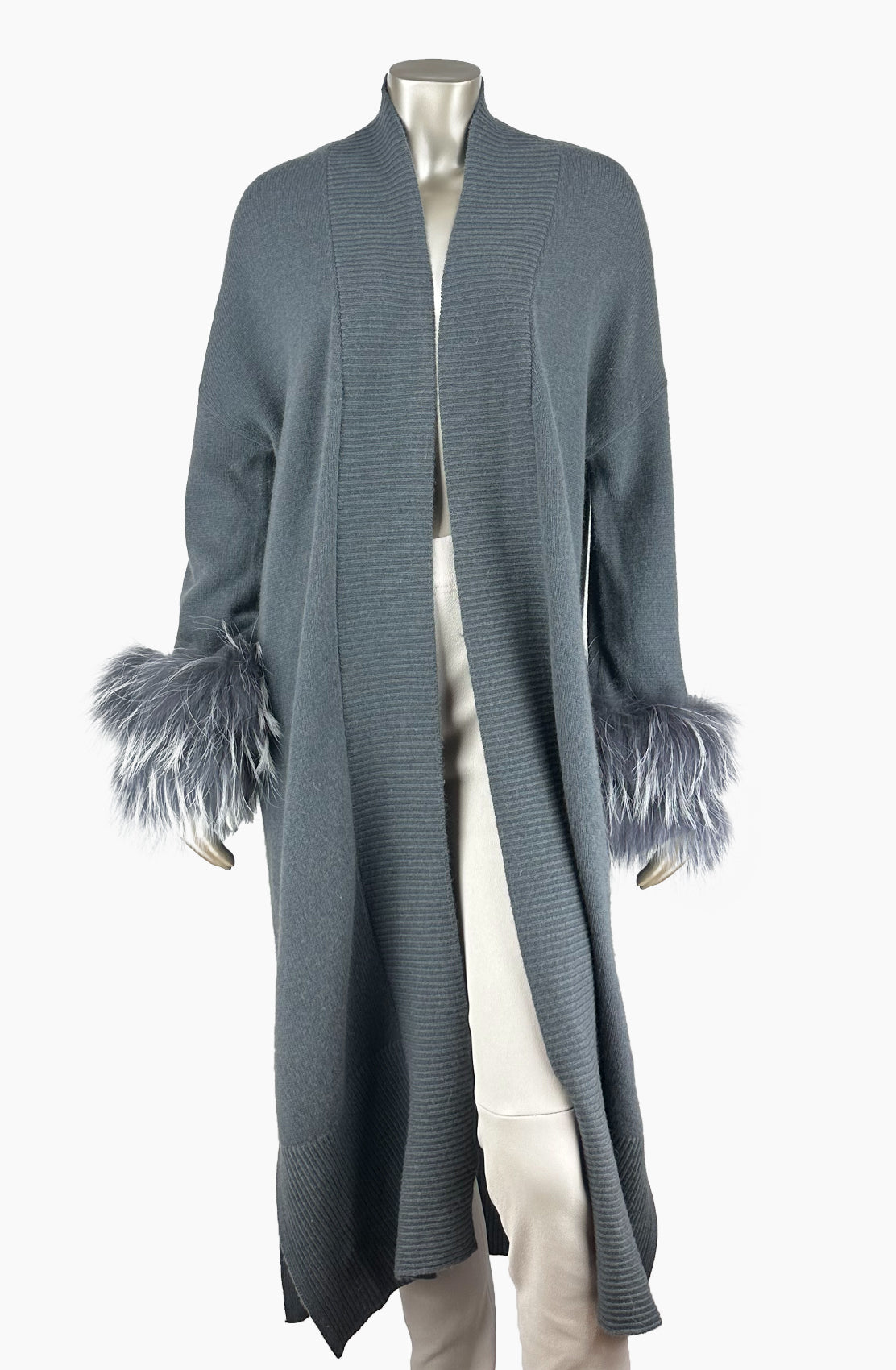 Outlet: Long Fur Trim, Cardi, Size 12