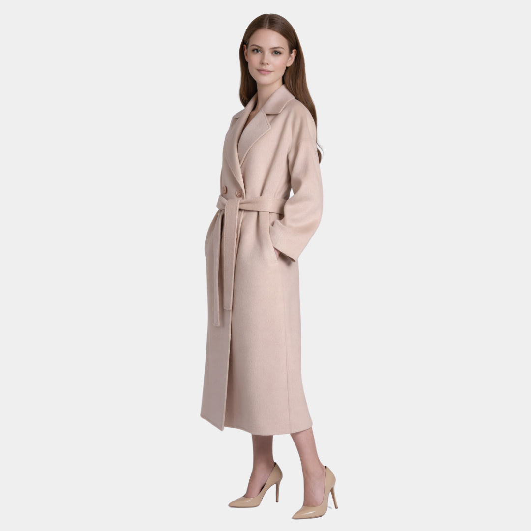 Outlet: Tie Belt Trench Coat Cream: Size 10