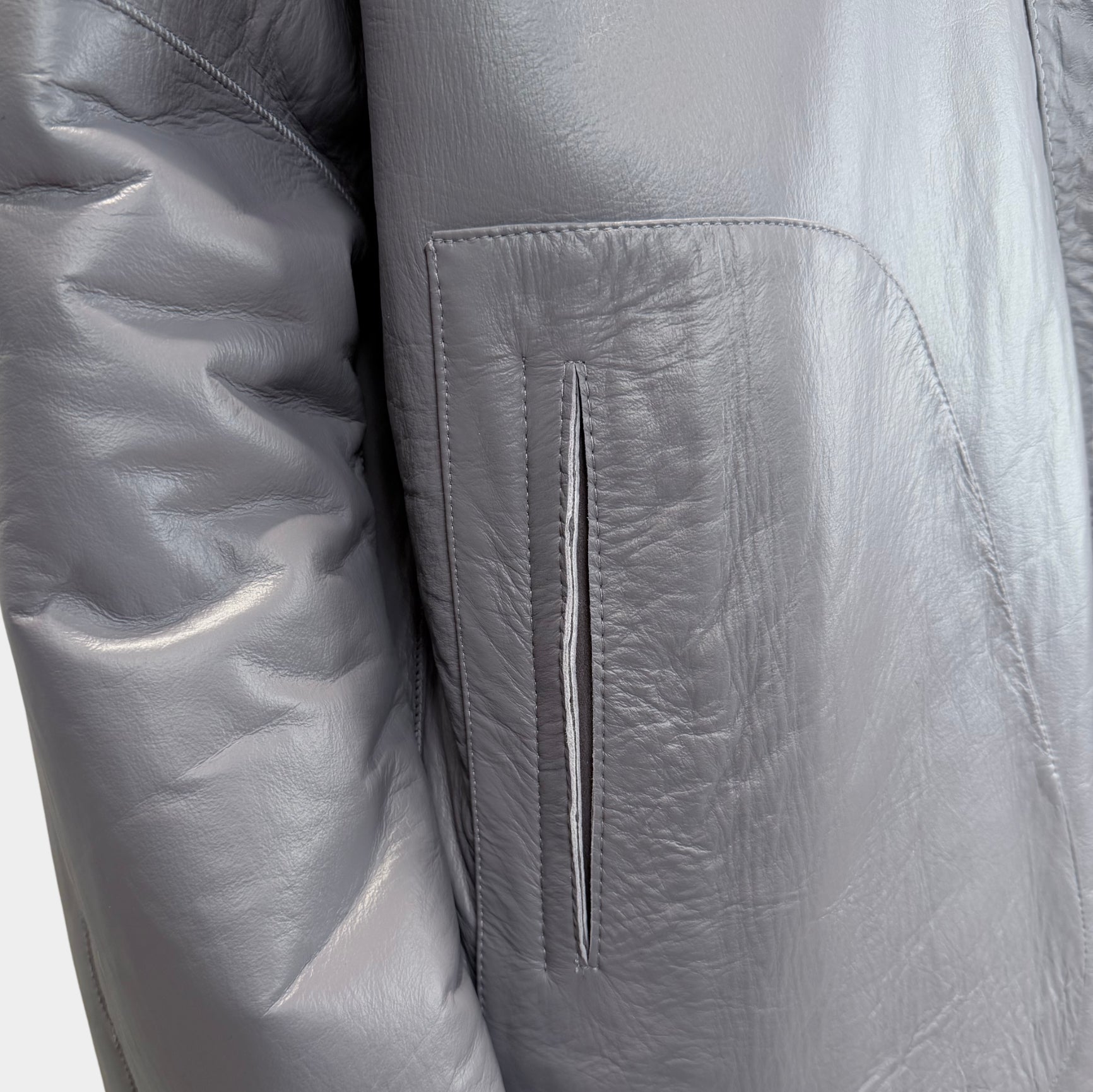 Reversible Shearling Boxy Jacket Moonbeam: Size 10