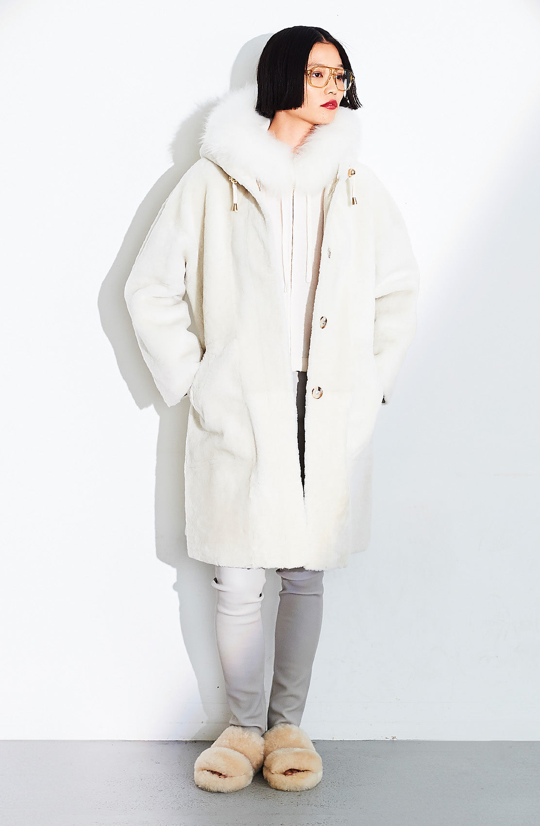 Long Reversible Hooded Coat