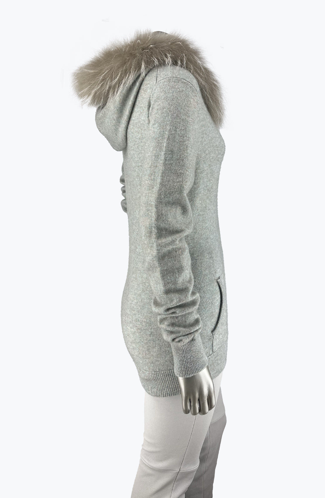 Outlet: Hooded Fur Fitted Cardi